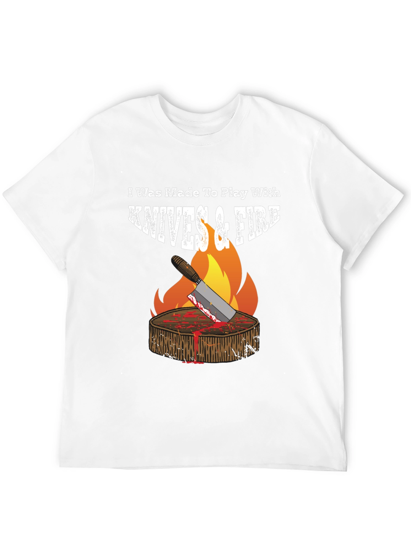 Knives & Fire BBQ T-Shirt - Grilling Humor
