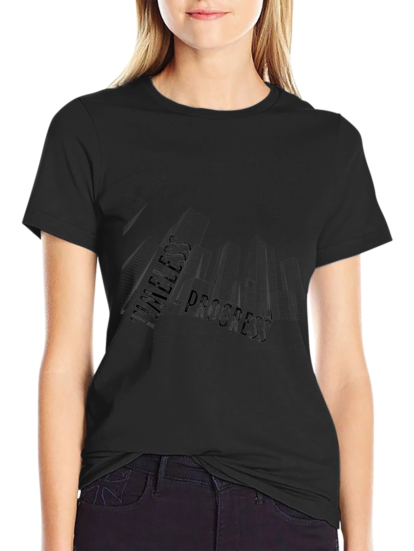 Timeless Progress Black Graphic Tee