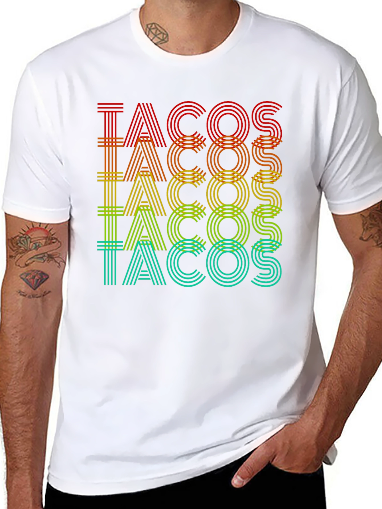 Tacos Graphic Print Crew Neck T-Shirt