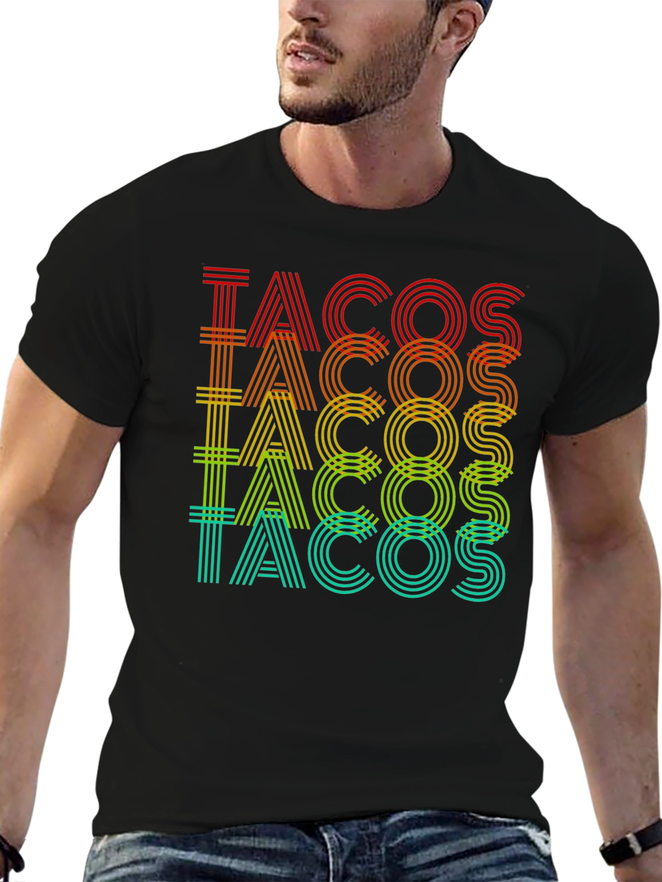 Tacos Graphic Print Crew Neck T-Shirt