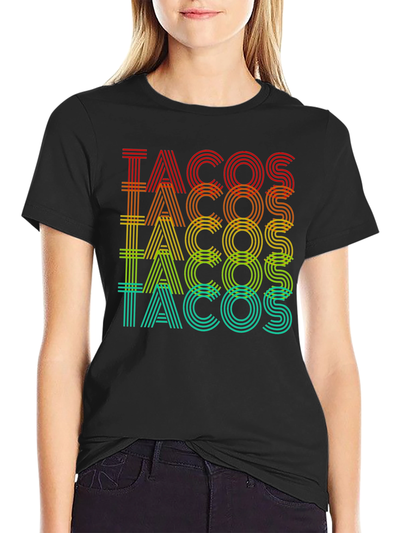Tacos Graphic Print Crew Neck T-Shirt