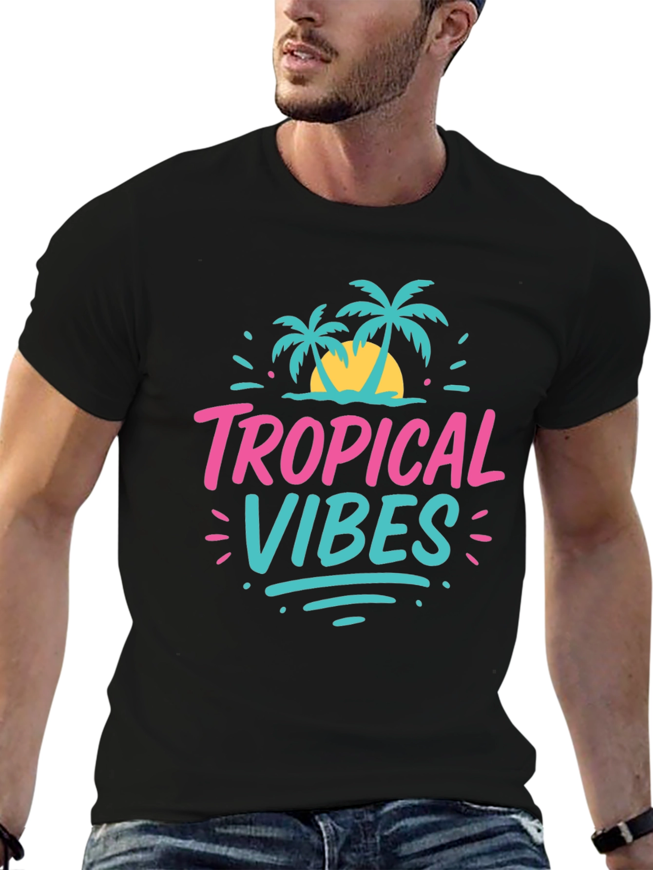 Tropical Vibes Graphic Tee - Summer Ready!
