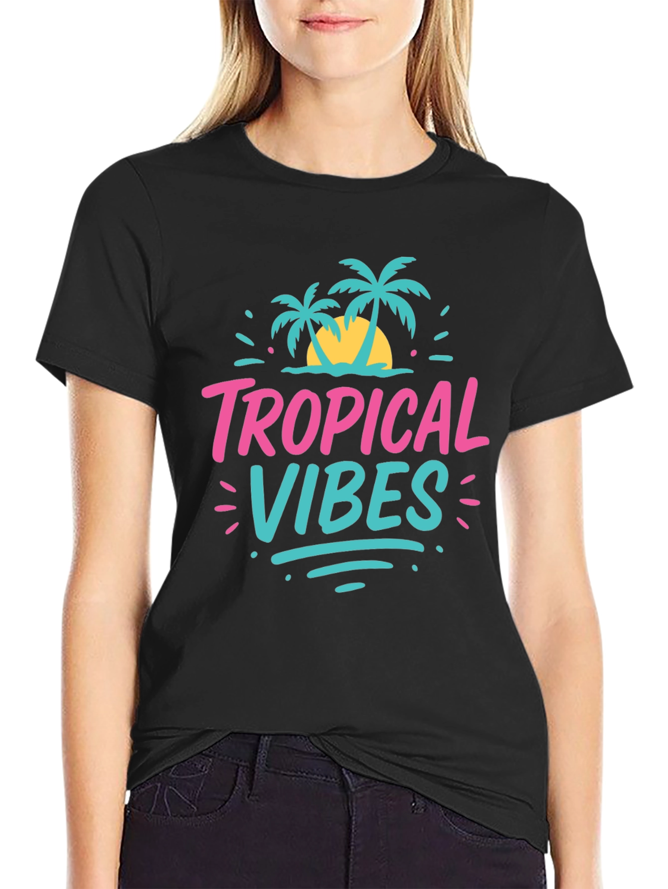 Tropical Vibes Graphic Tee - Summer Ready!