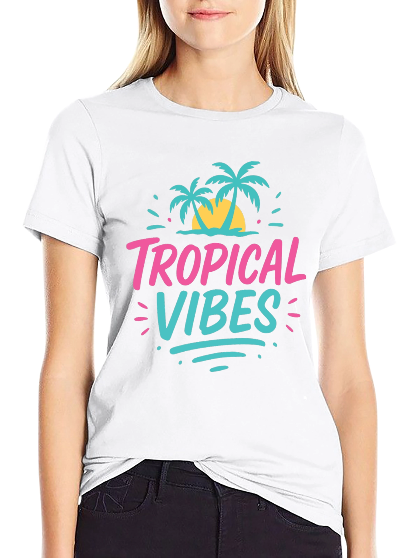 Tropical Vibes Graphic Tee - Summer Ready!