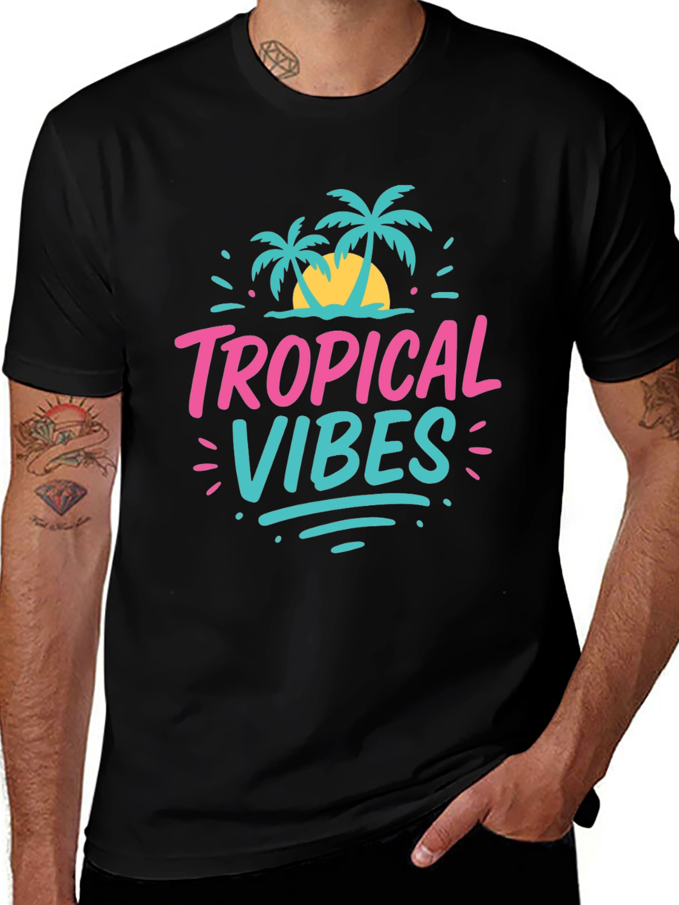Tropical Vibes Graphic Tee - Summer Ready!