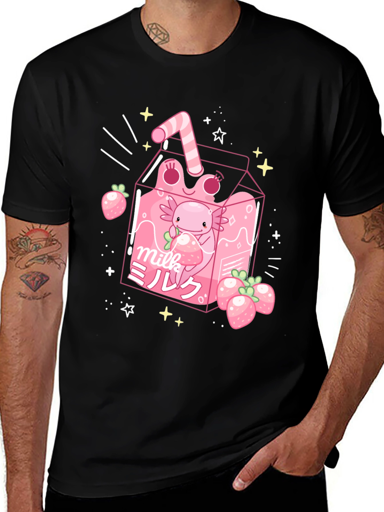 Strawberry Milk Axolotl T-Shirt