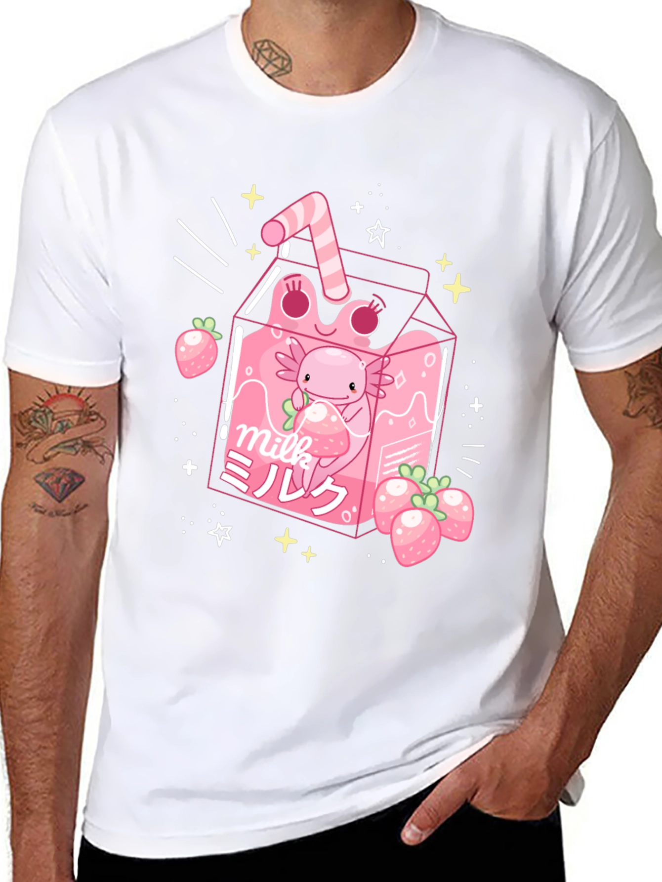 Strawberry Milk Axolotl T-Shirt
