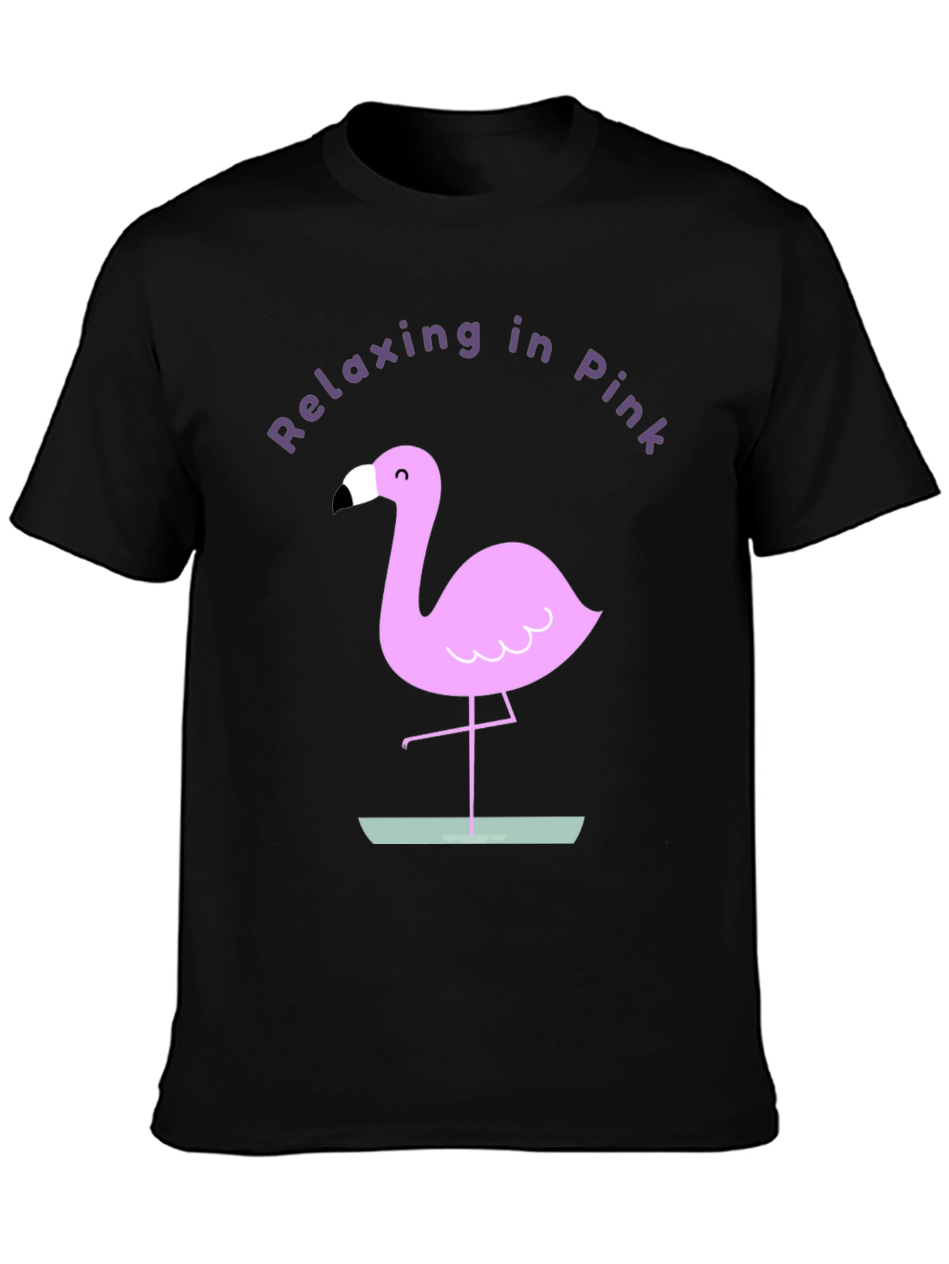 Relaxing in Pink Flamingo Graphic Tee