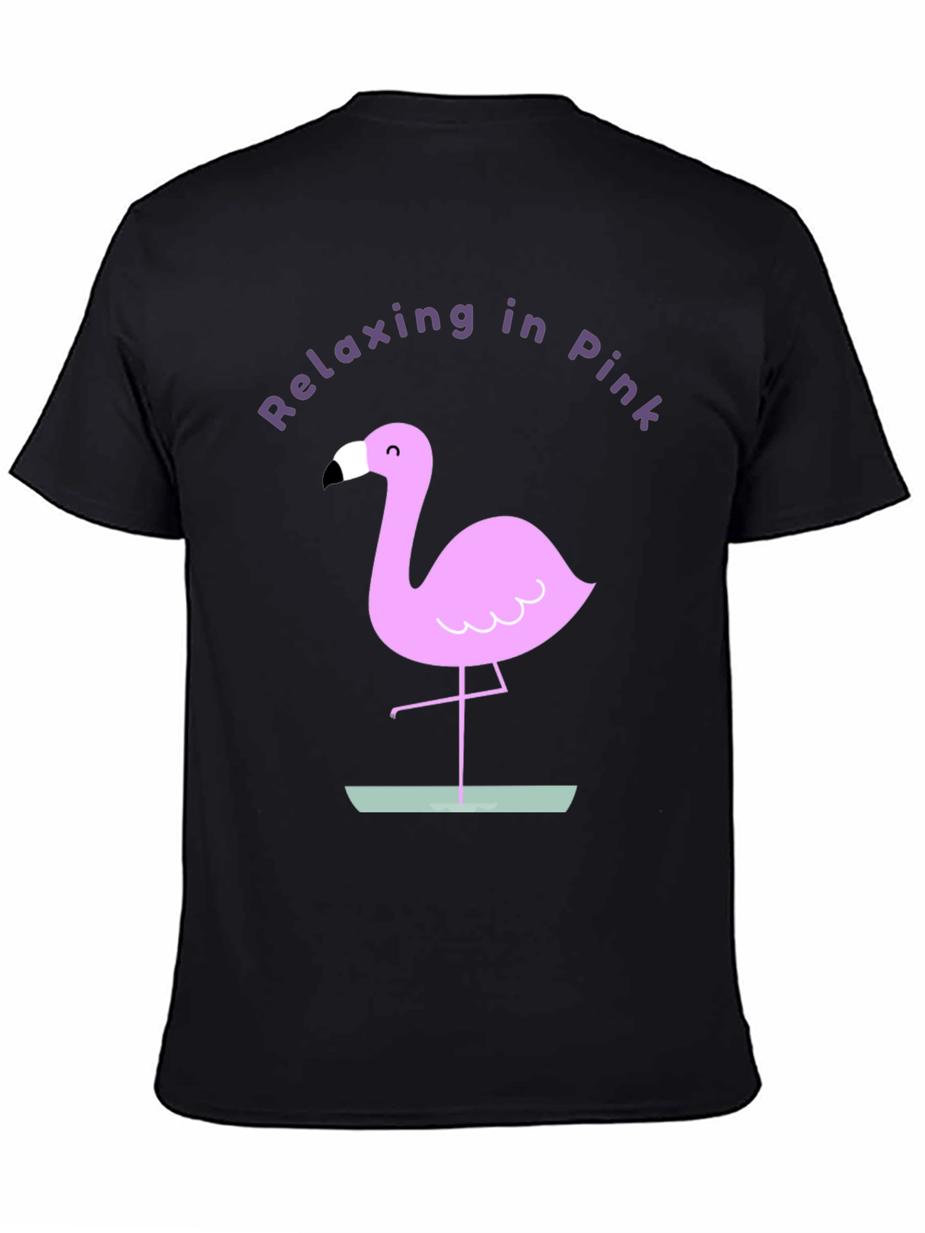 Relaxing in Pink Flamingo Graphic Tee