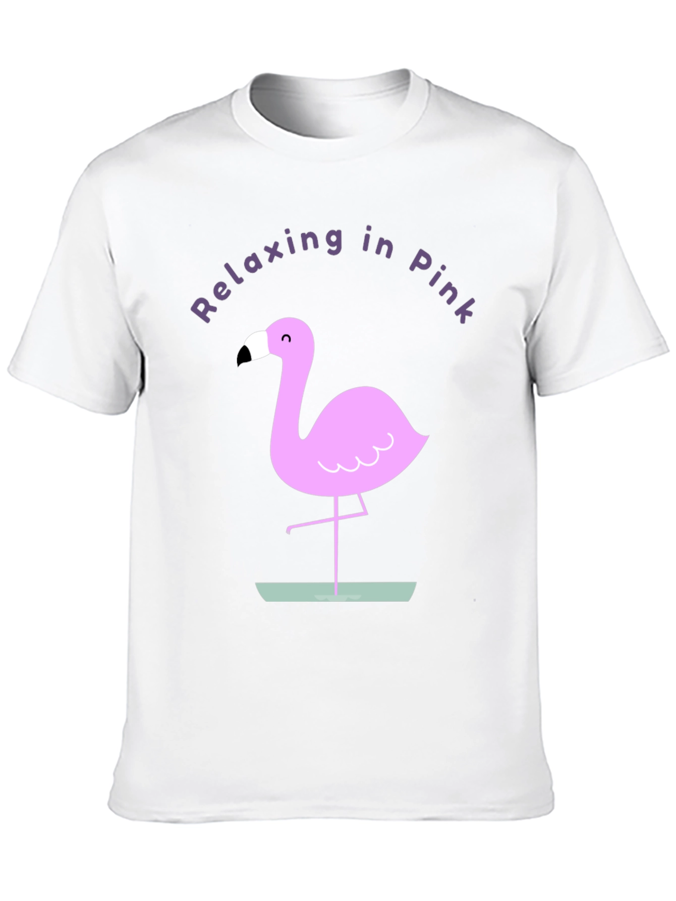 Relaxing in Pink Flamingo Graphic Tee
