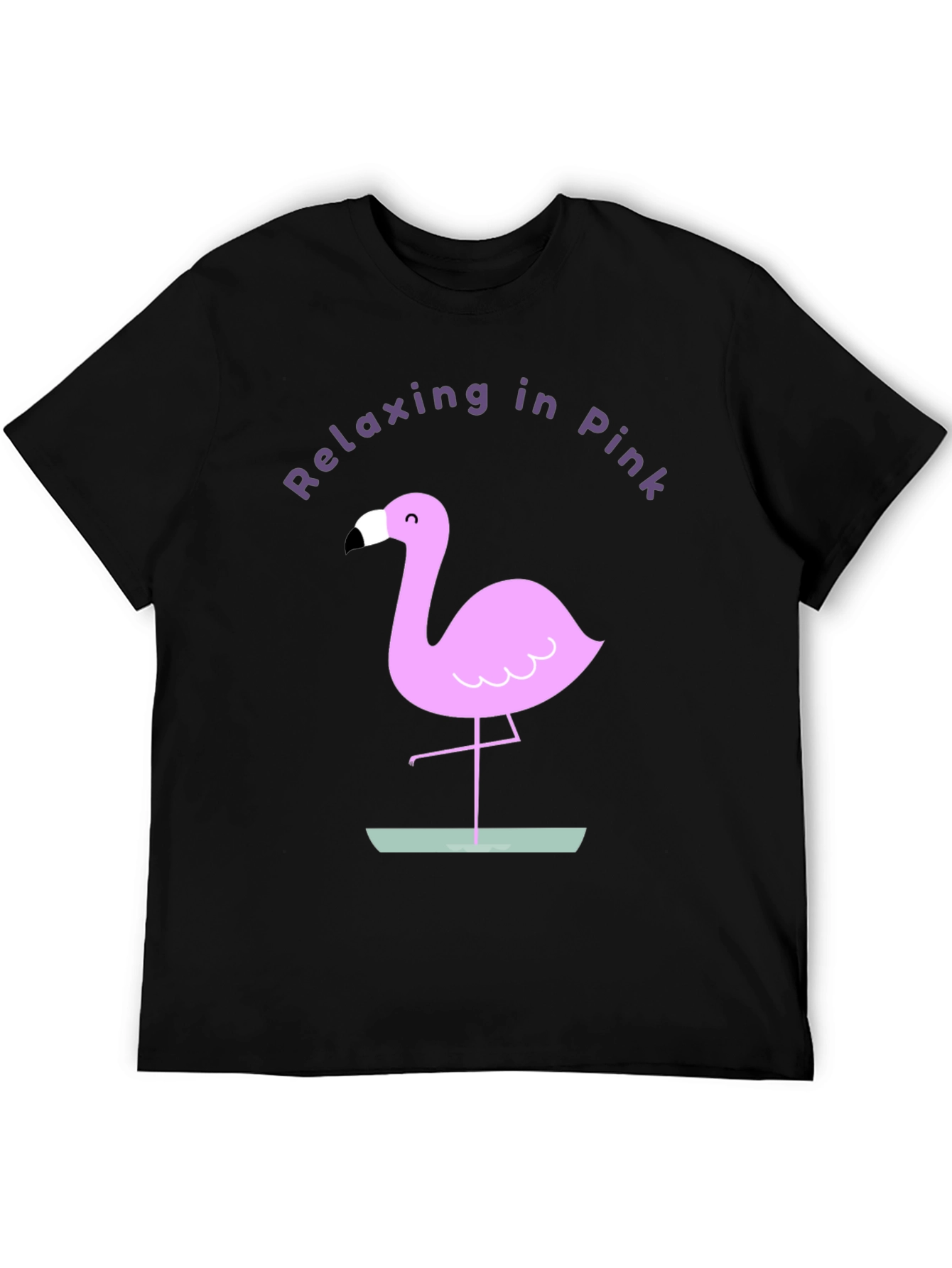 Relaxing in Pink Flamingo Graphic Tee