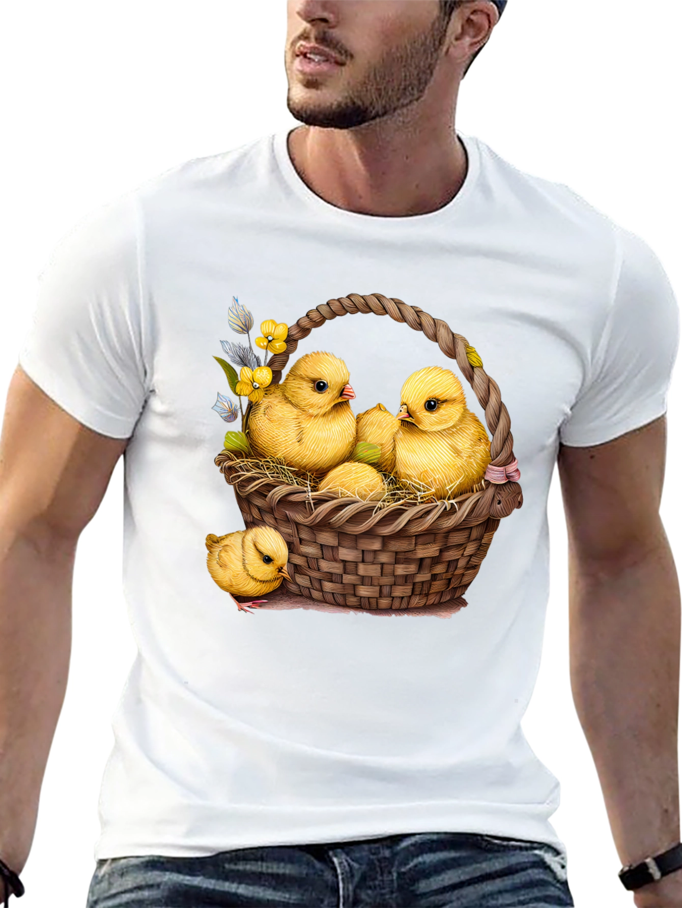 Easter Chick Basket Graphic Tee