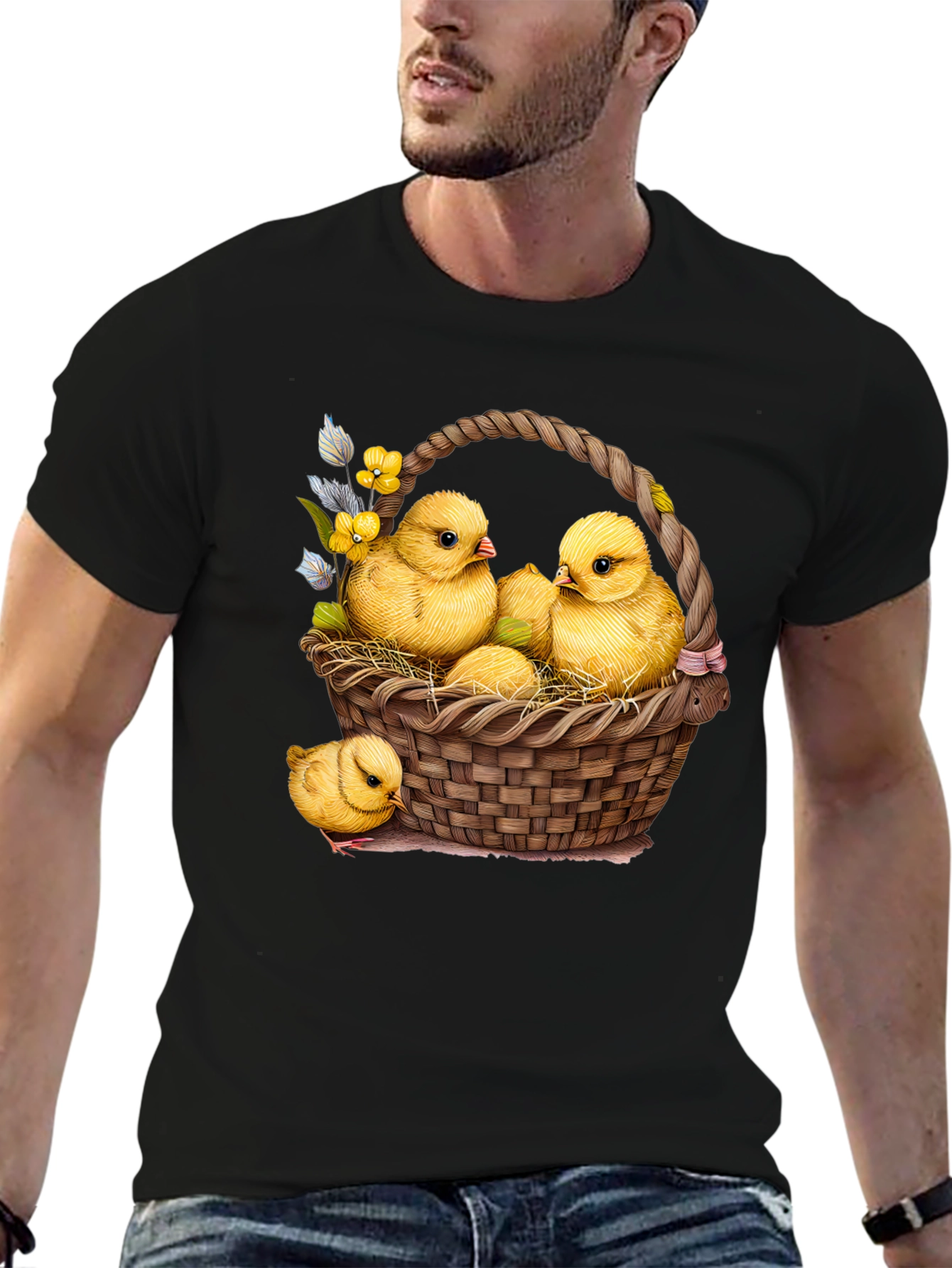 Easter Chick Basket Graphic Tee
