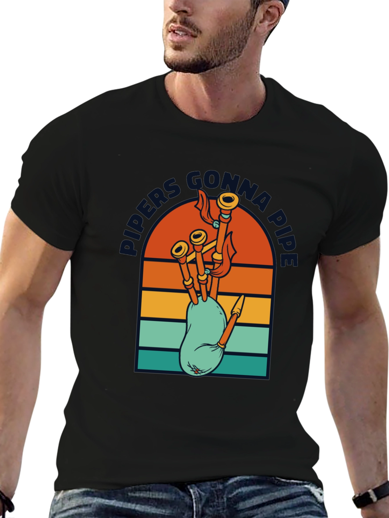 Pipers Gonna Pipe Retro T-Shirt