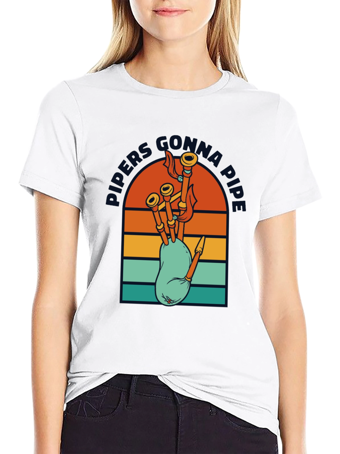 Pipers Gonna Pipe Retro T-Shirt