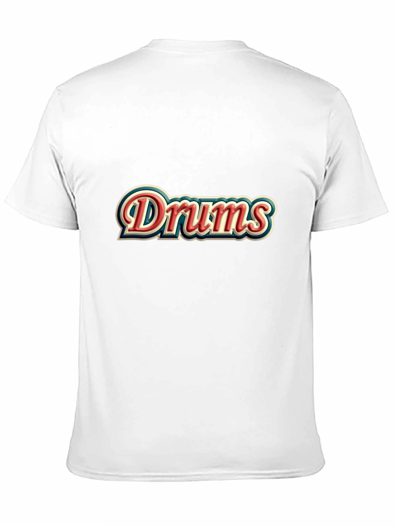 Drums Retro Style Black T-Shirt