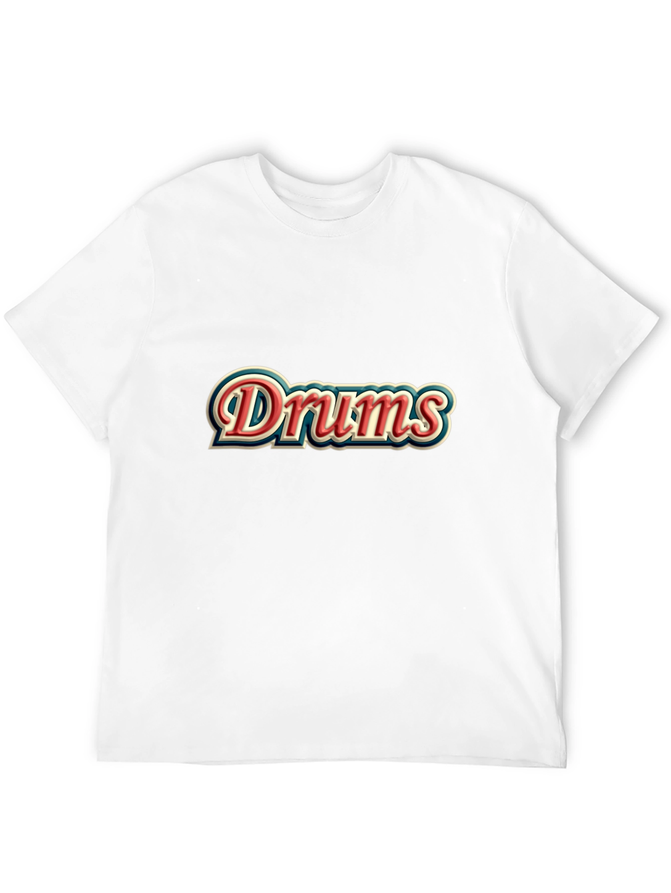 Drums Retro Style Black T-Shirt