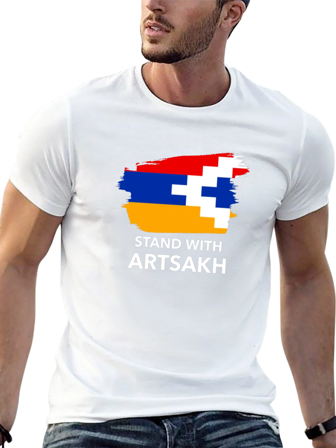 Stand With Artsakh Graphic Tee - Black