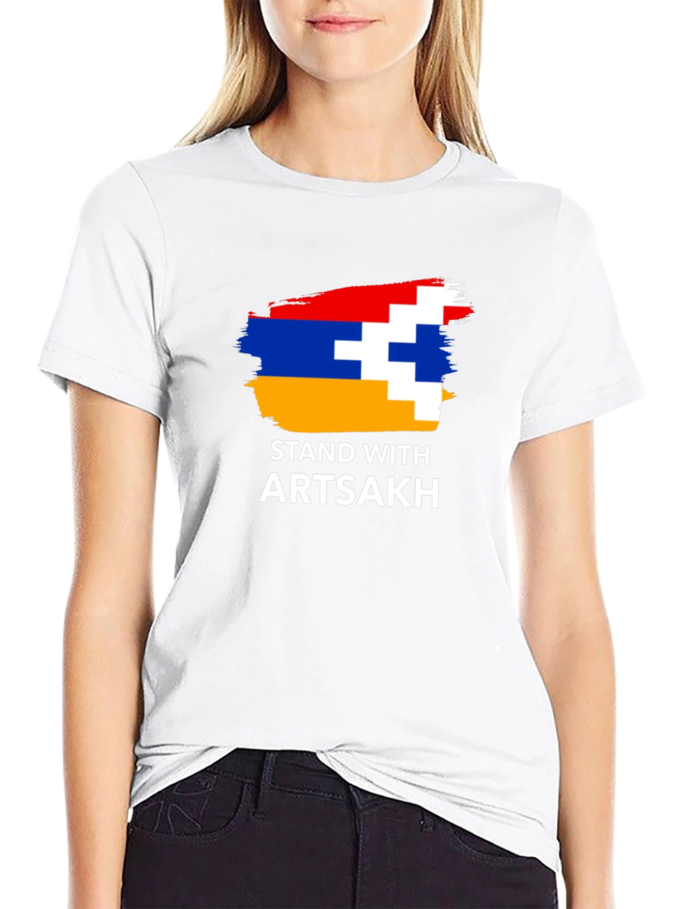 Stand With Artsakh Graphic Tee - Black