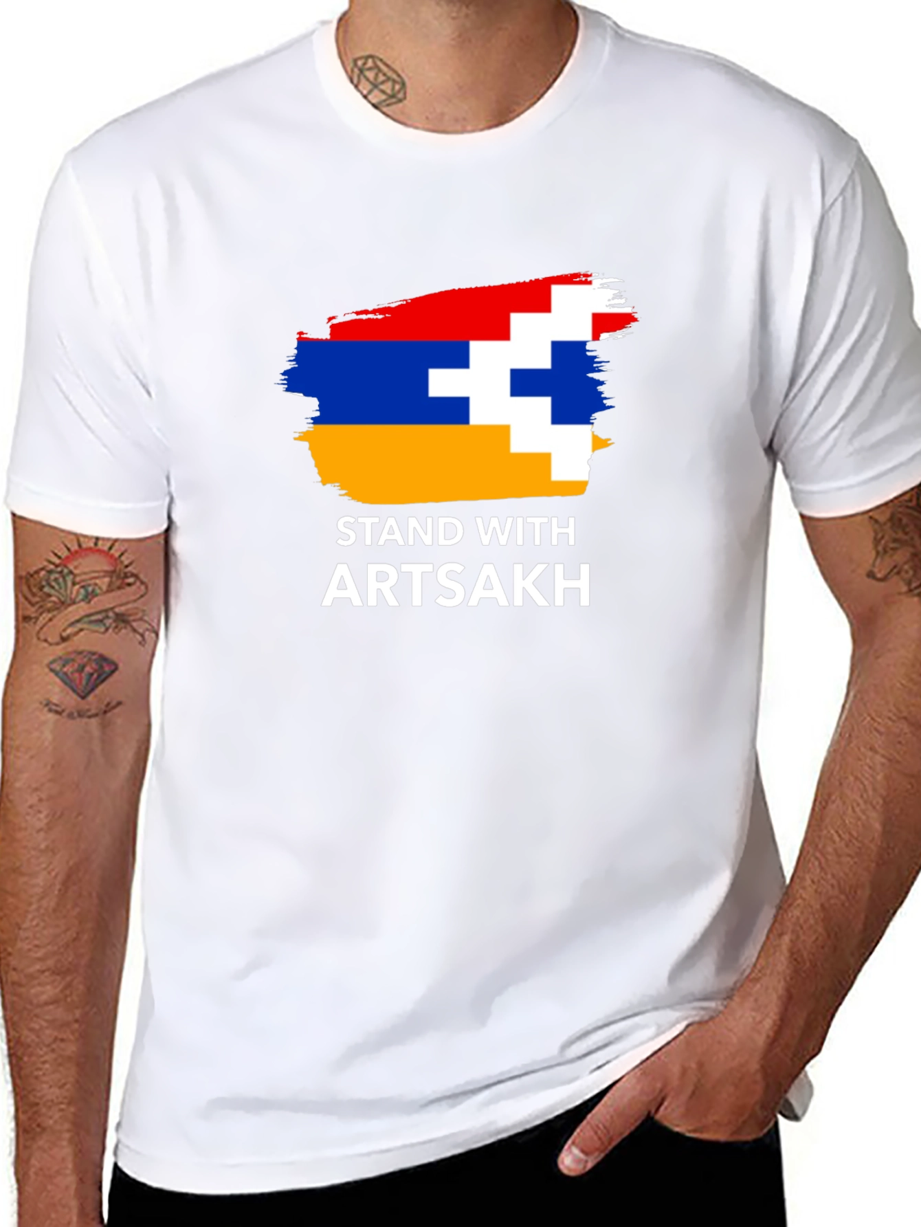 Stand With Artsakh Graphic Tee - Black