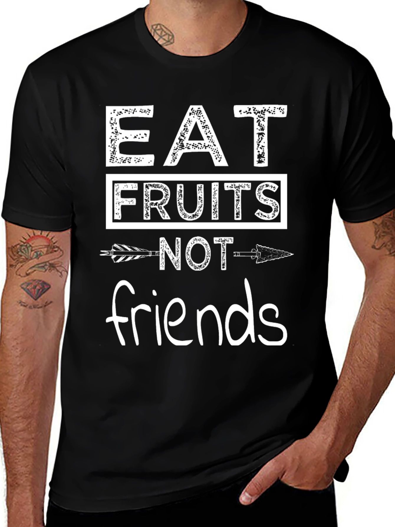 Eat Fruits Not Friends T-Shirt Vegan Tee