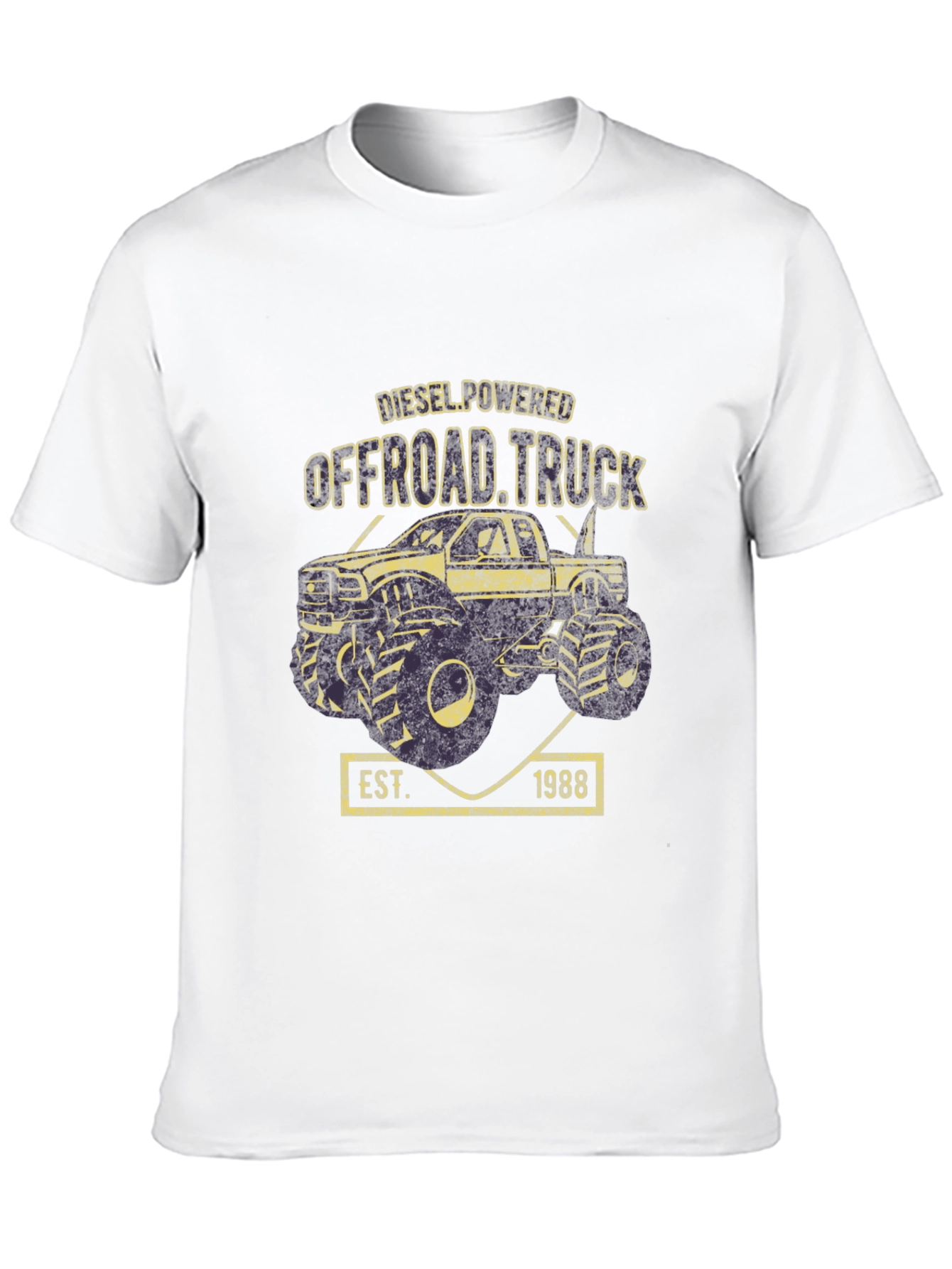 Diesel Powered Offroad Truck Black T-Shirt