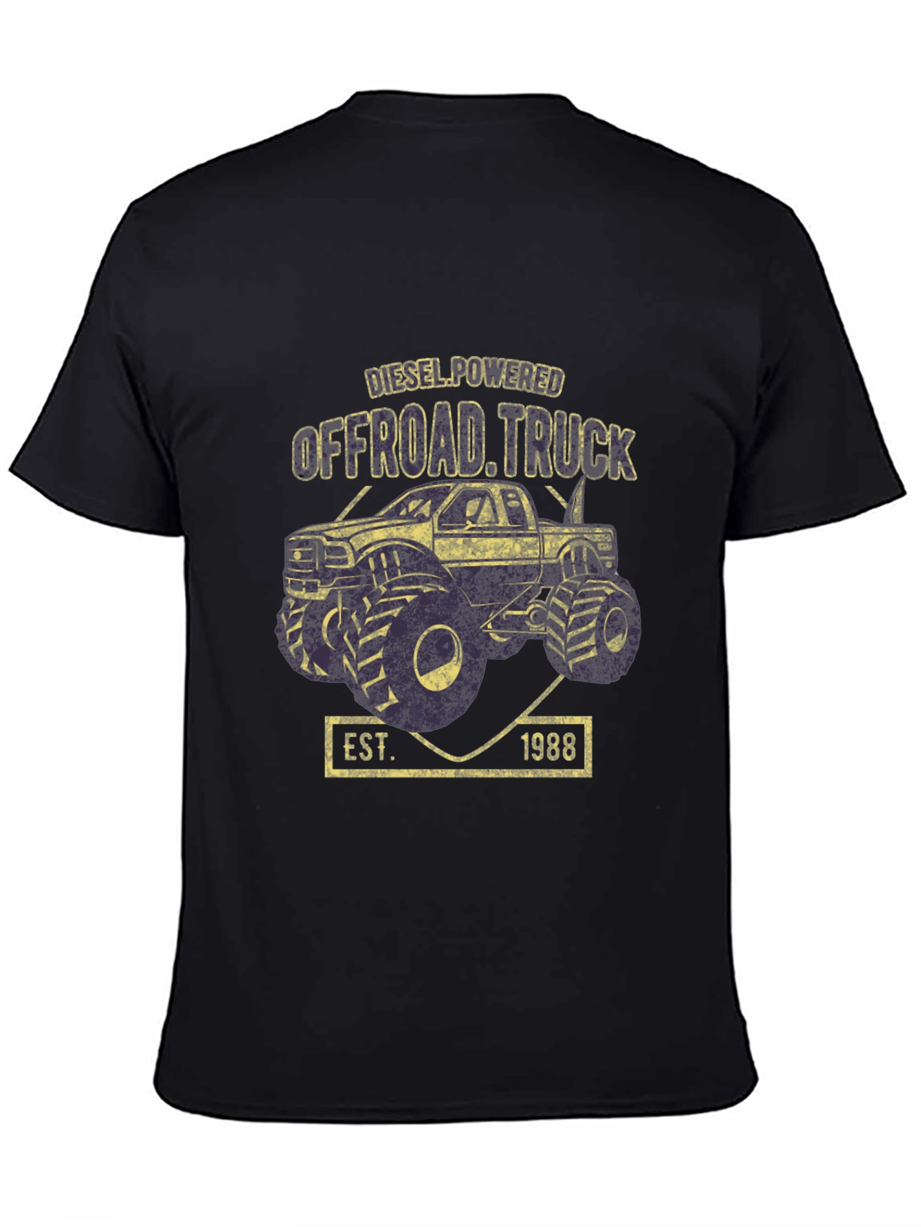 Diesel Powered Offroad Truck Black T-Shirt