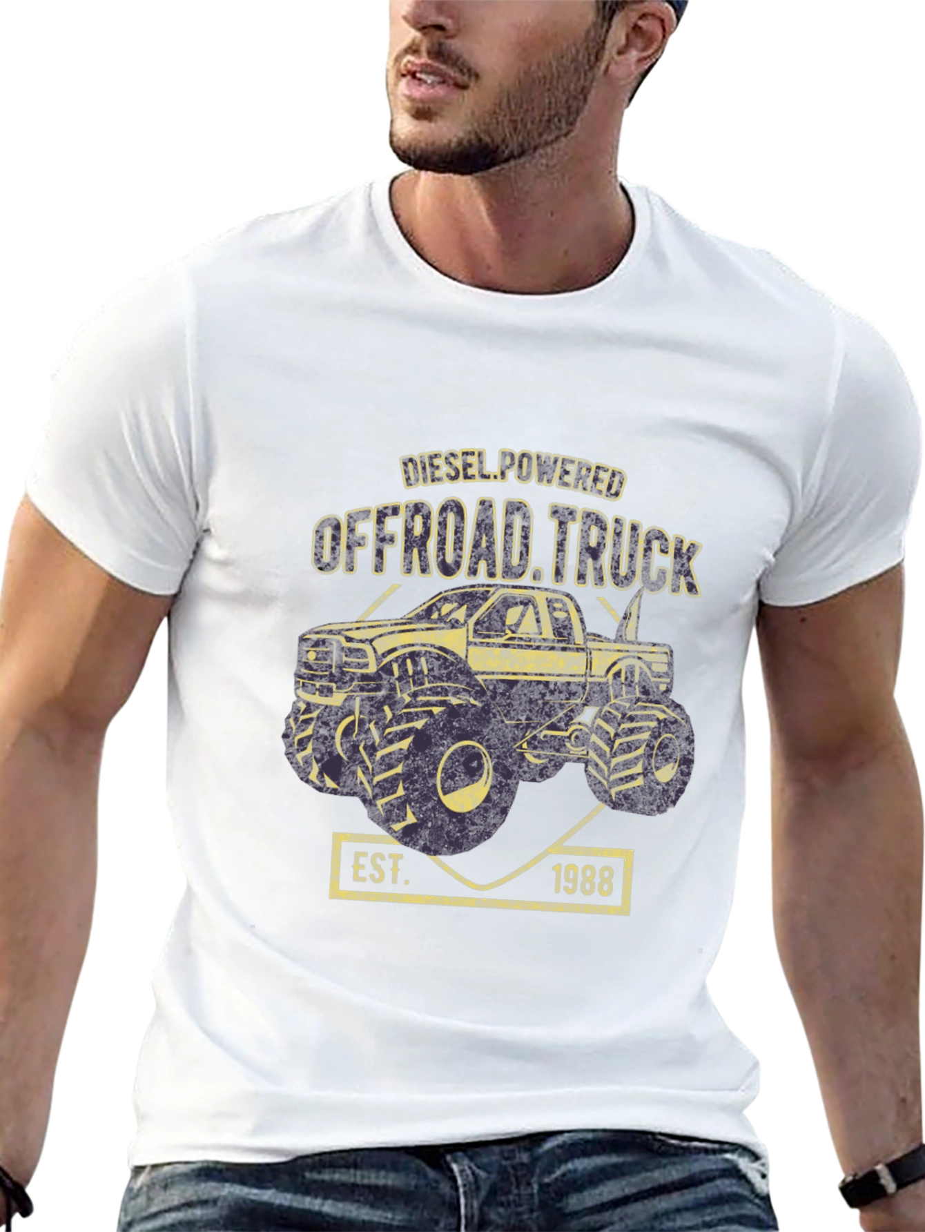 Diesel Powered Offroad Truck Black T-Shirt