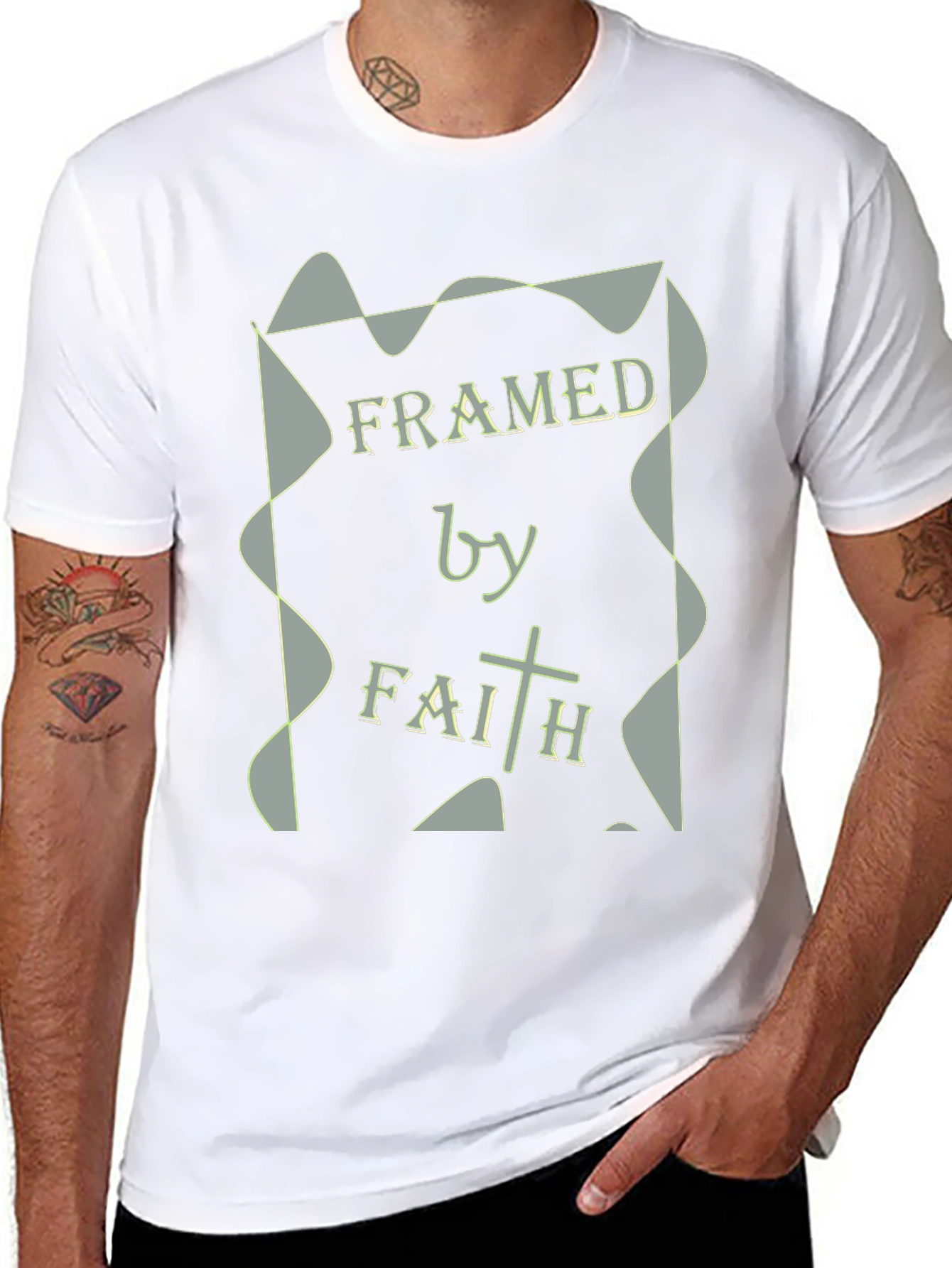 Framed By Faith T-Shirt Religious Tee Christian Apparel