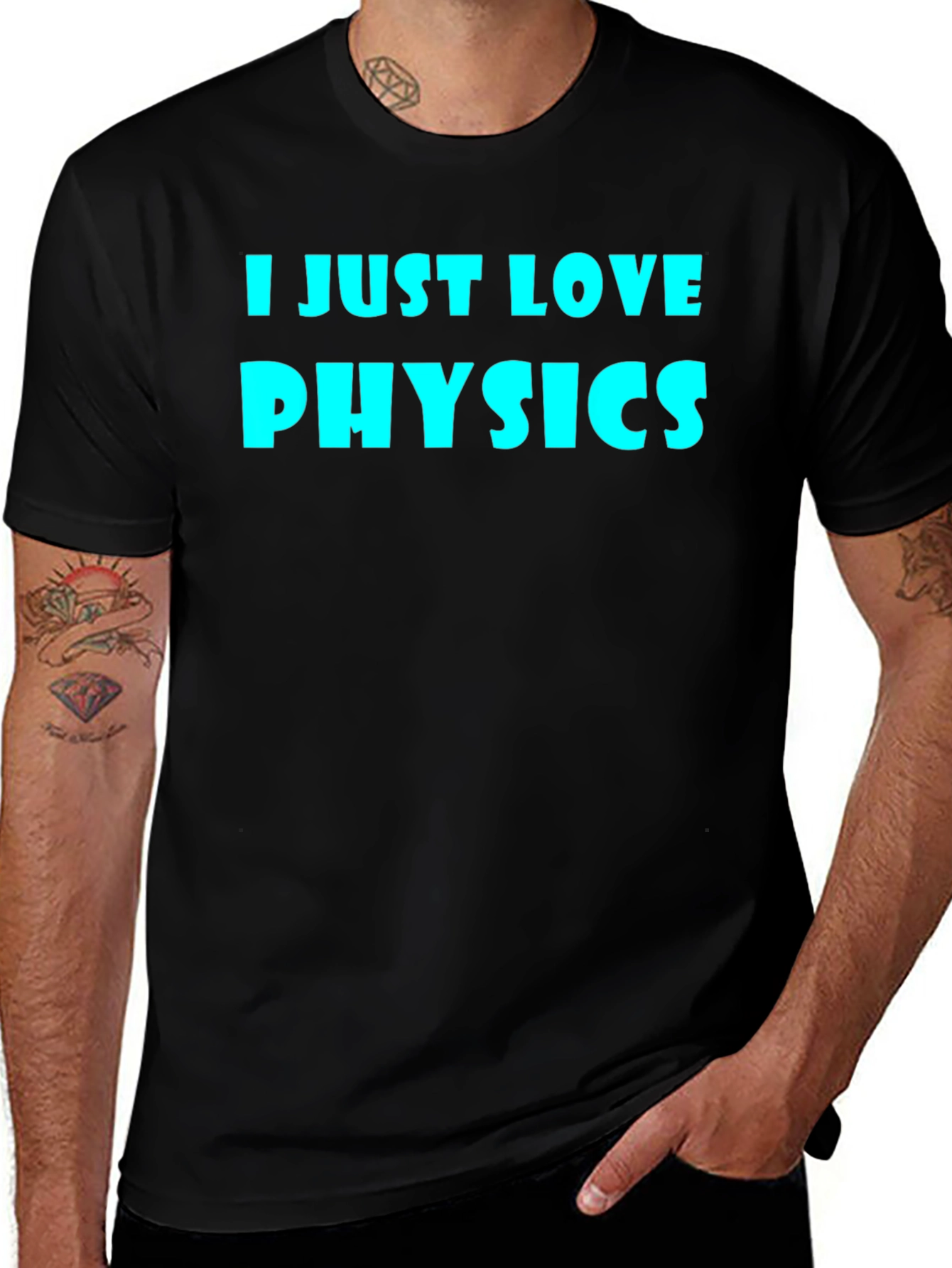 I Just Love Physics Black T-Shirt