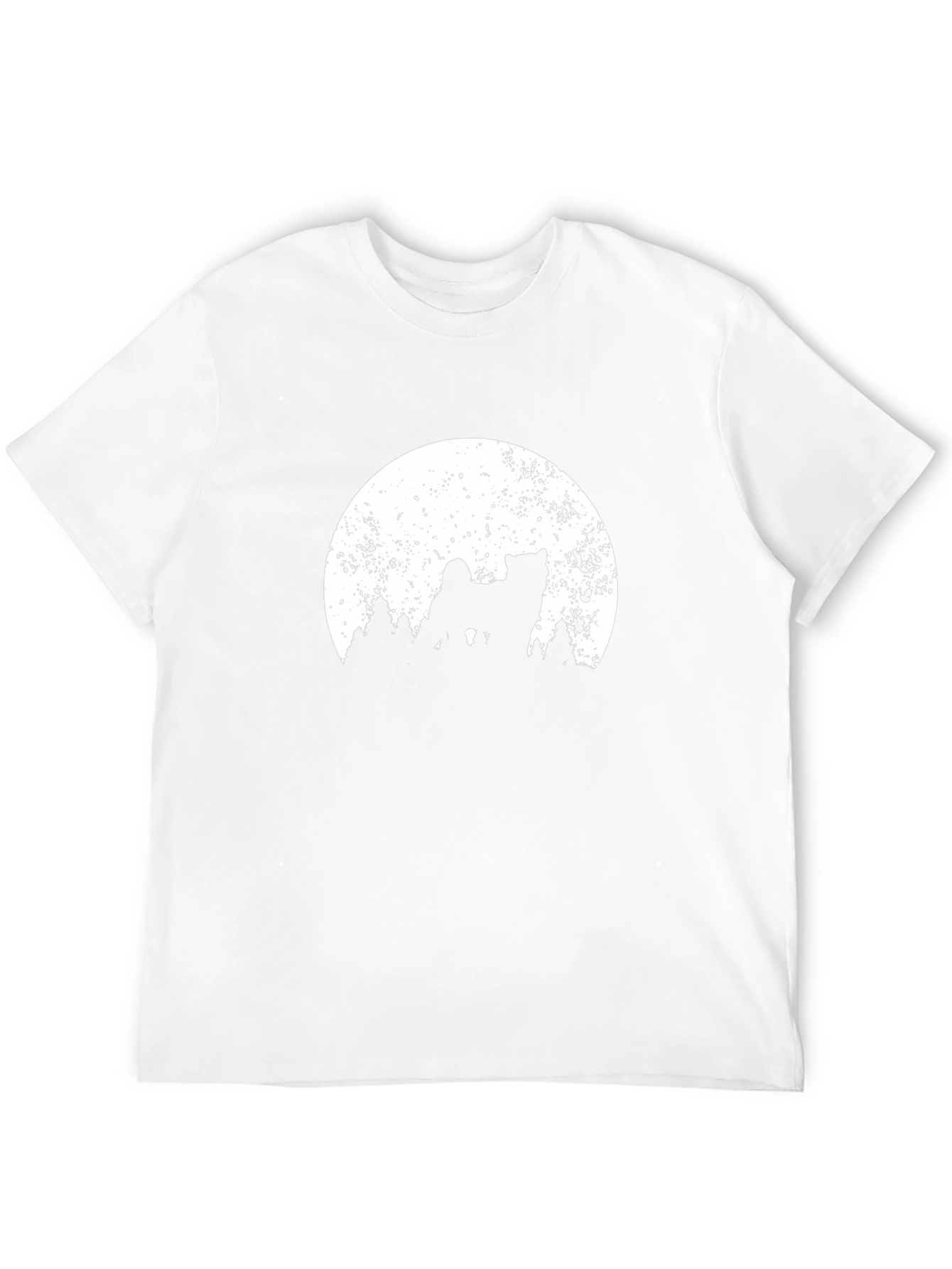 Wolf Moon Silhouette T-Shirt - Black