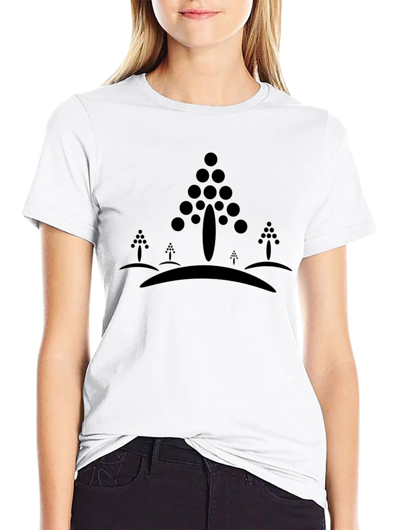 Abstract Forest Tee - Black Graphic T-Shirt