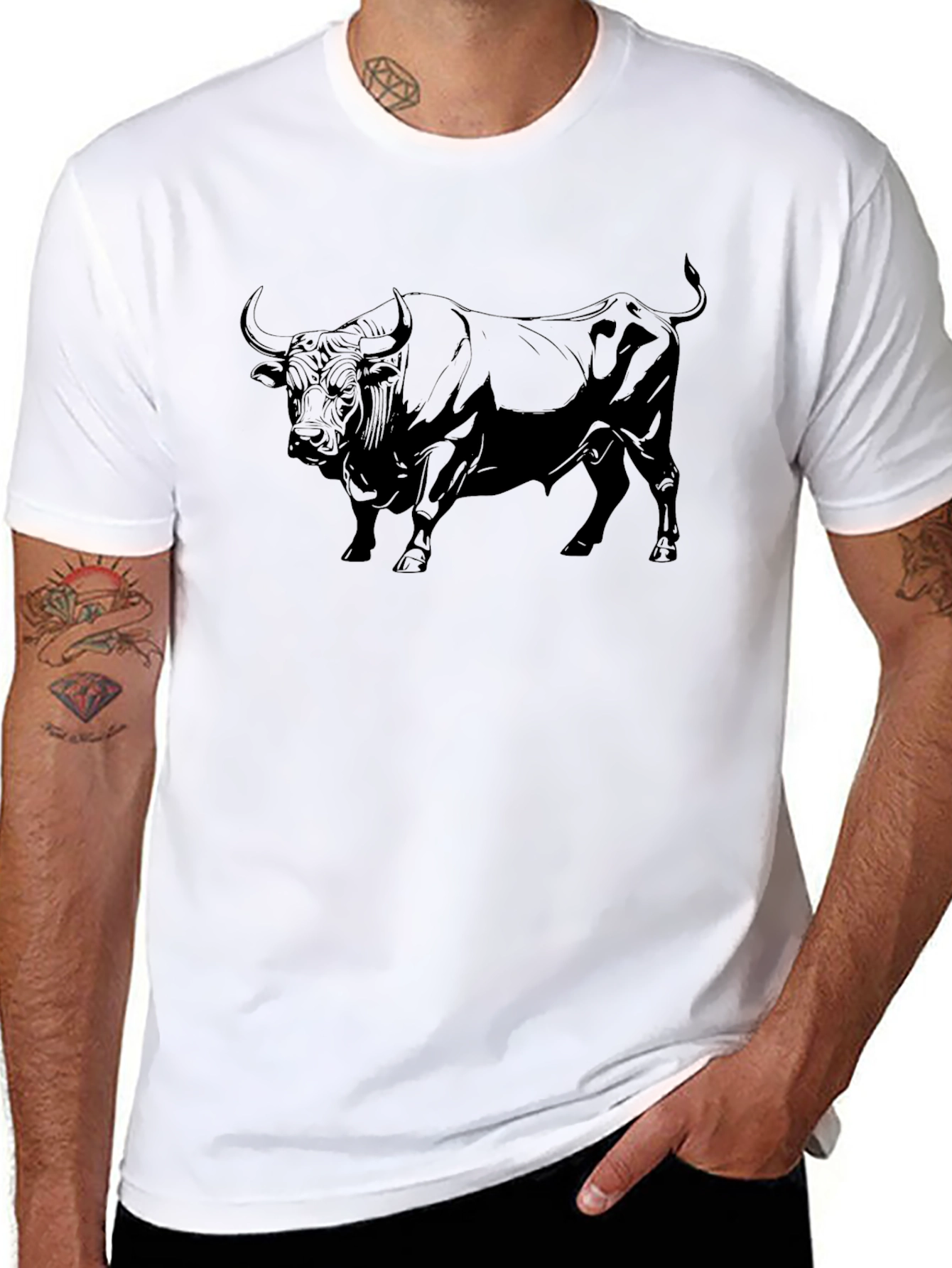 Black Bull Graphic Tee - Bold & Stylish