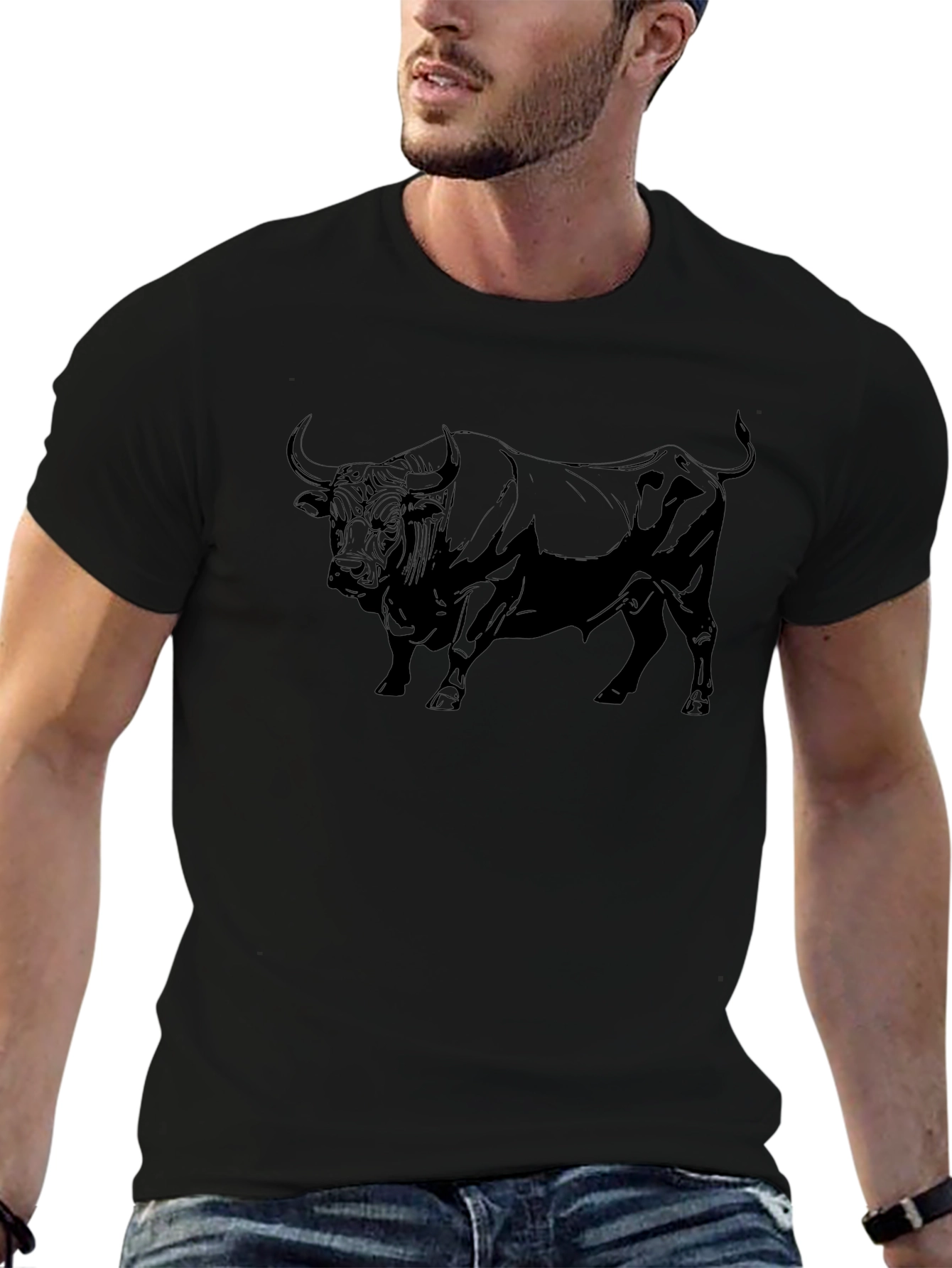 Black Bull Graphic Tee - Bold & Stylish