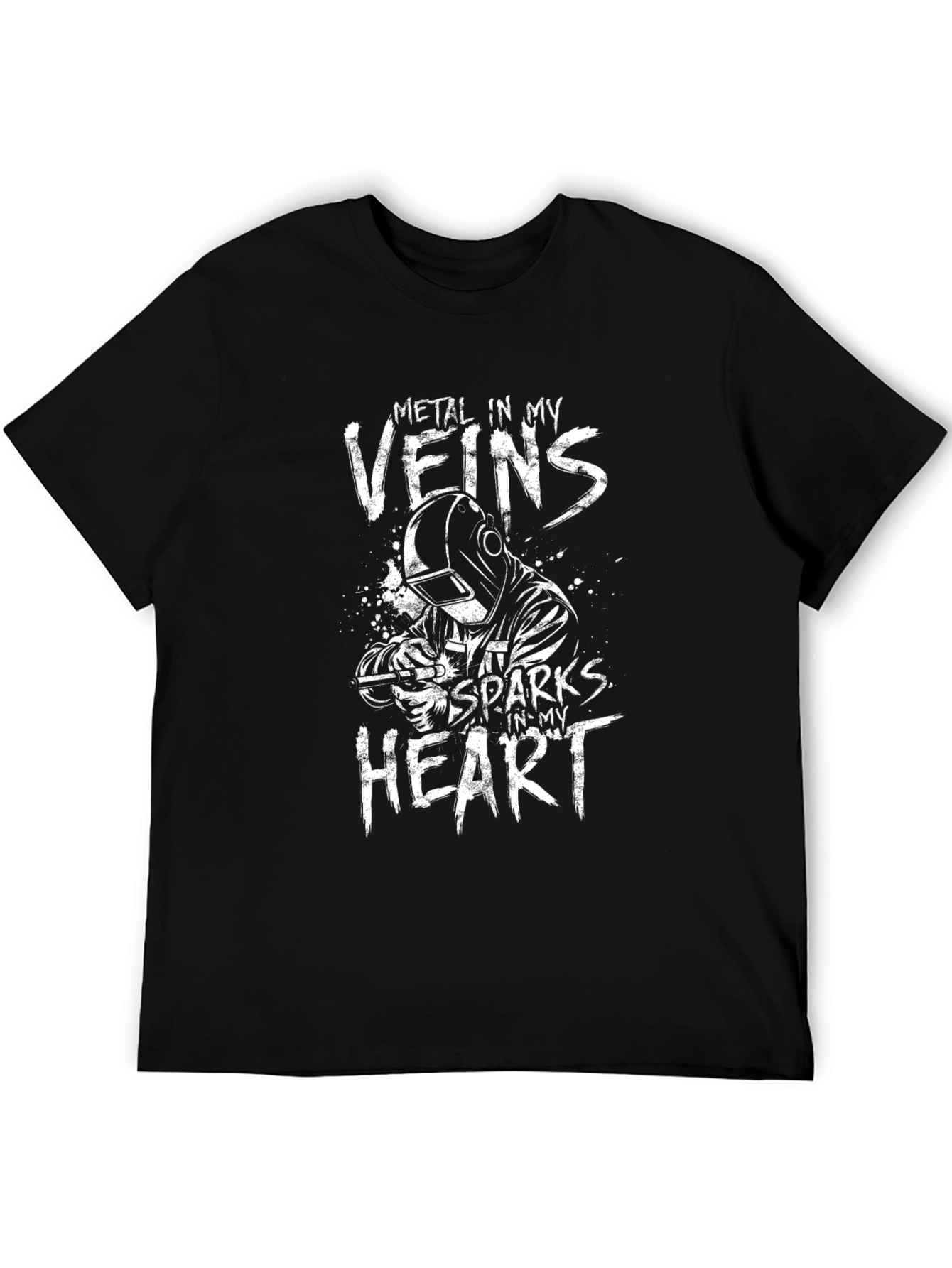 Metal in My Veins Welder Graphic T-Shirt