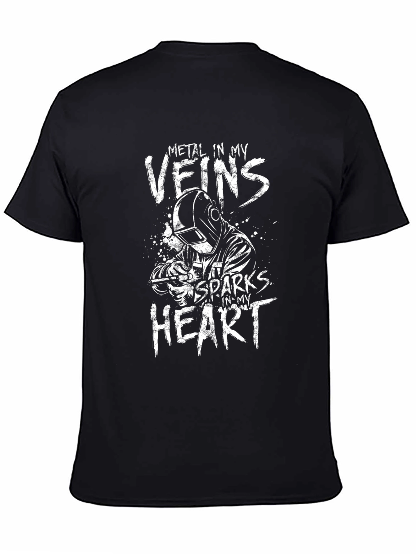Metal in My Veins Welder Graphic T-Shirt