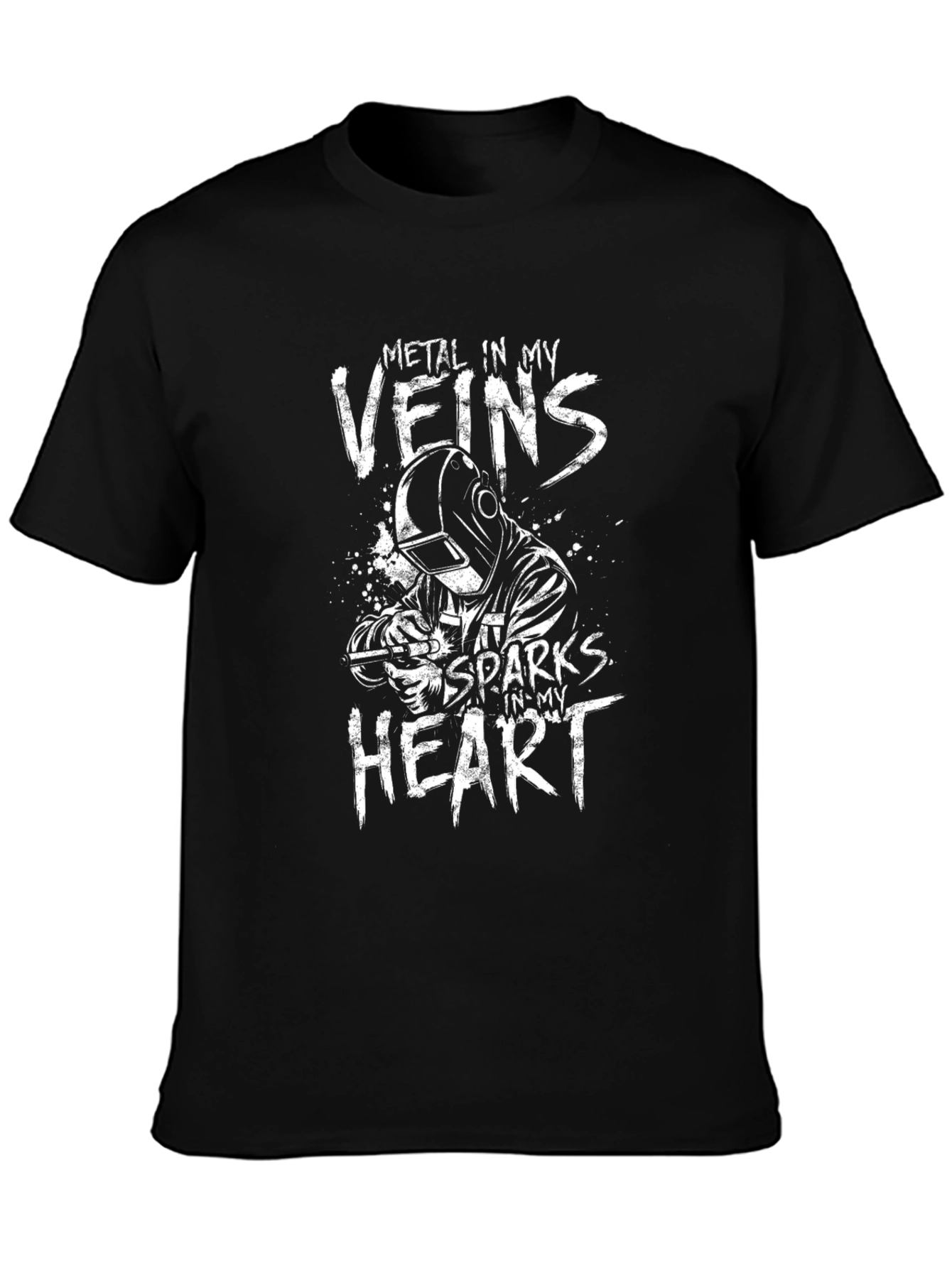 Metal in My Veins Welder Graphic T-Shirt