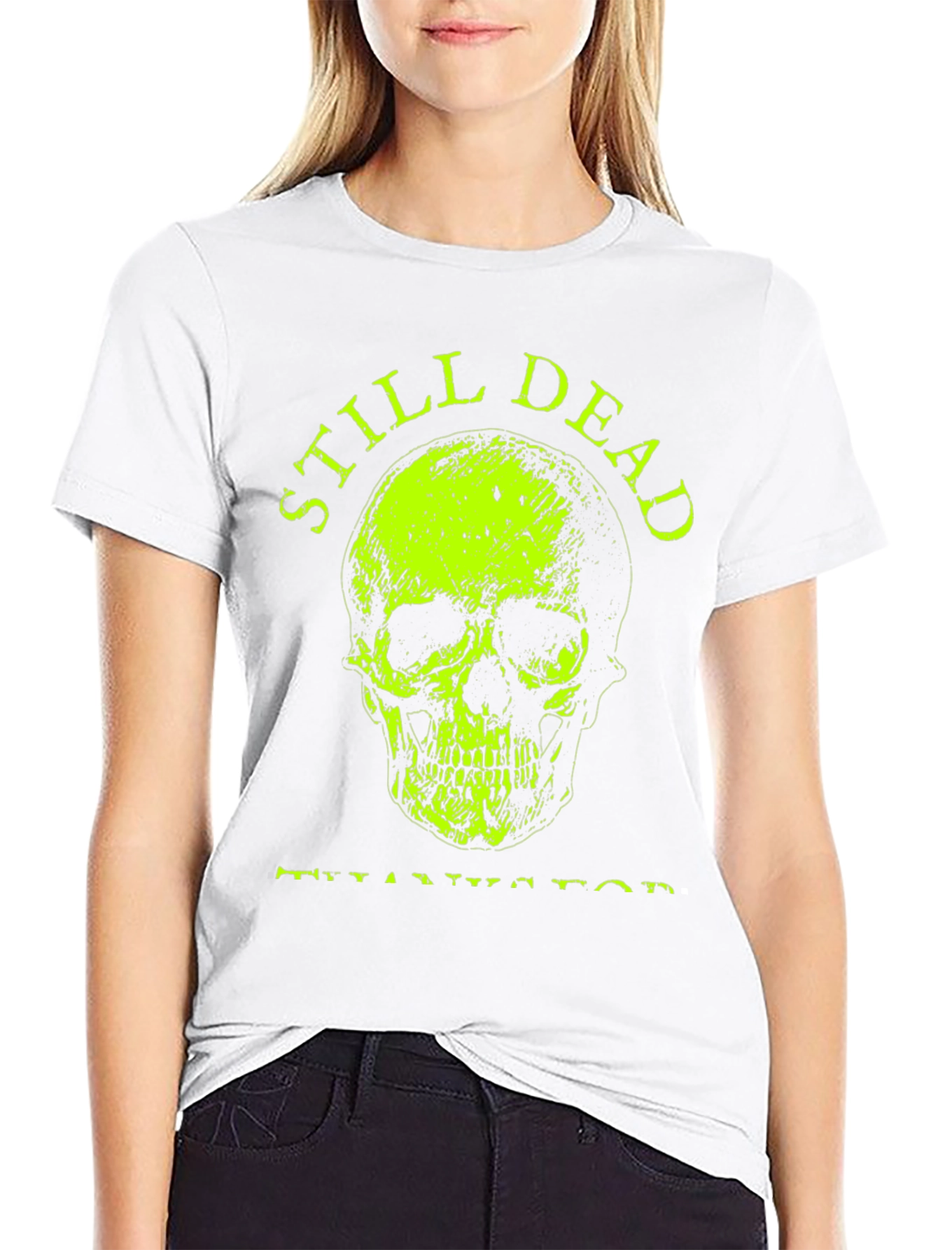 Still Dead Skull Graphic T-Shirt - Black
