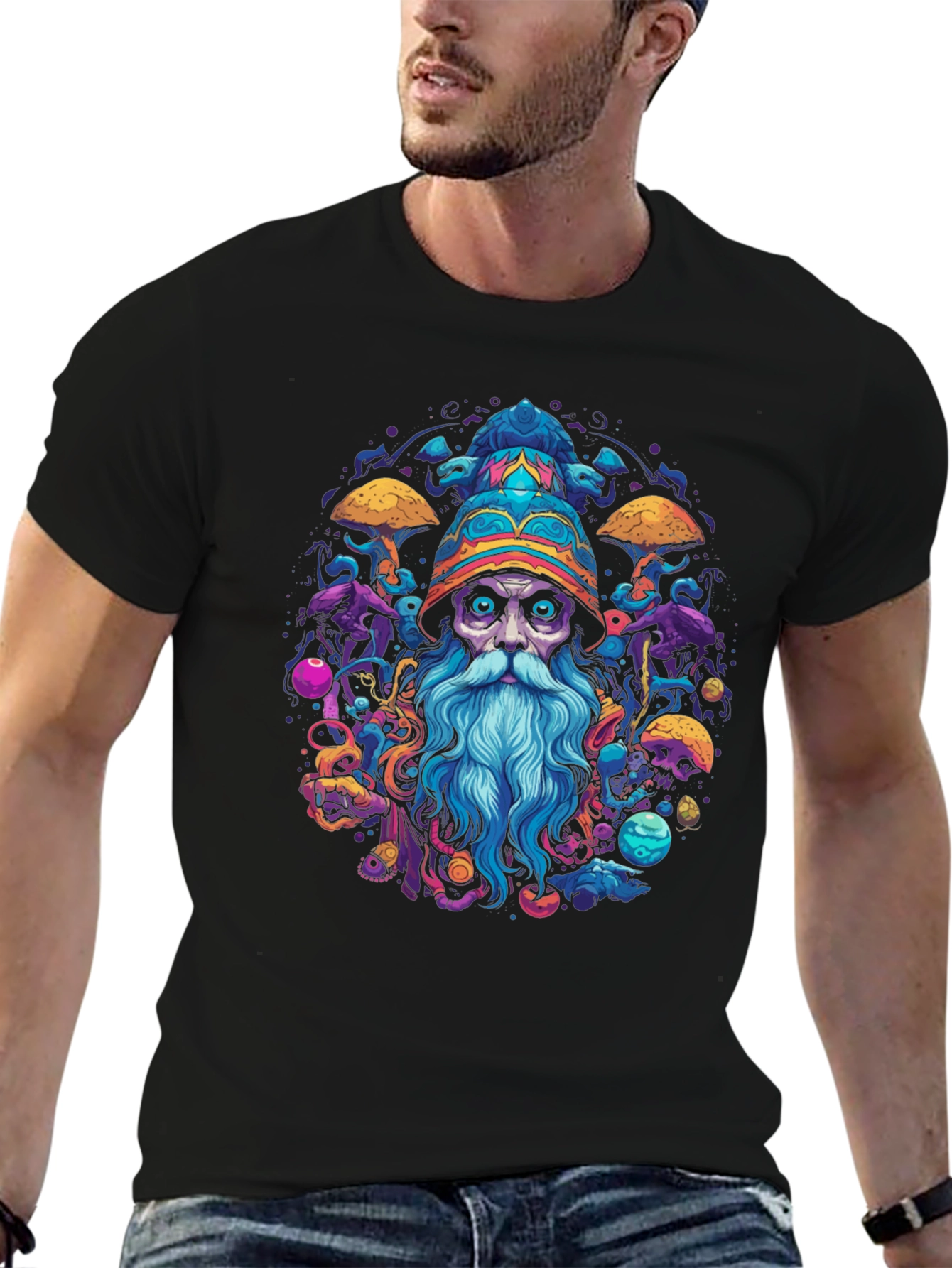 Wizard Graphic Black T-Shirt