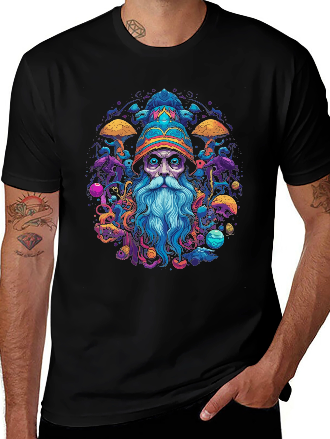 Wizard Graphic Black T-Shirt
