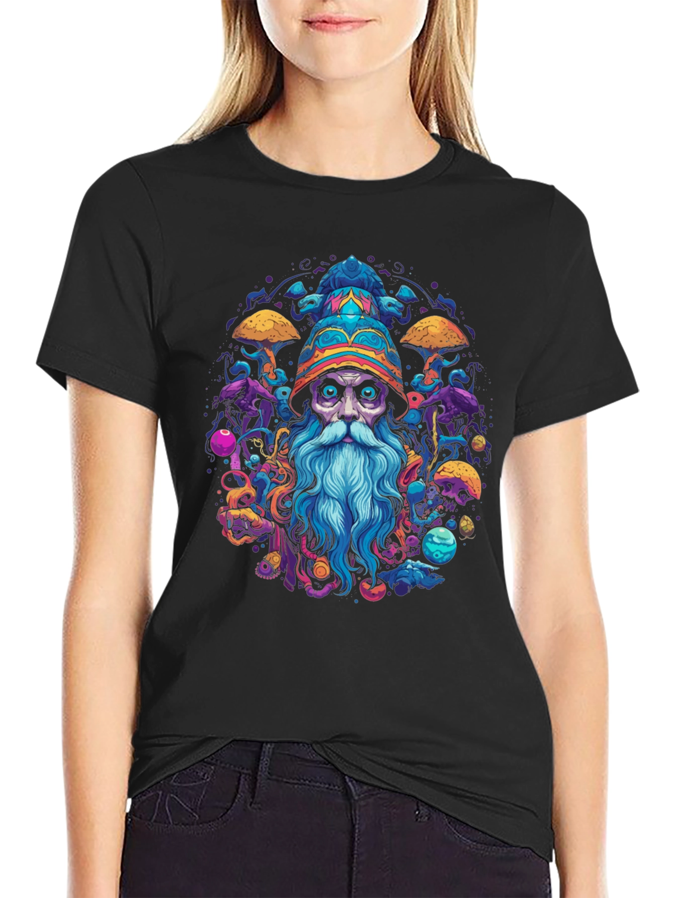 Wizard Graphic Black T-Shirt