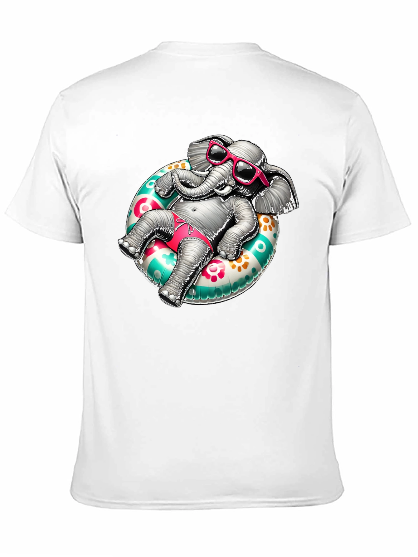 Elephant in Float T-Shirt - Summer Style