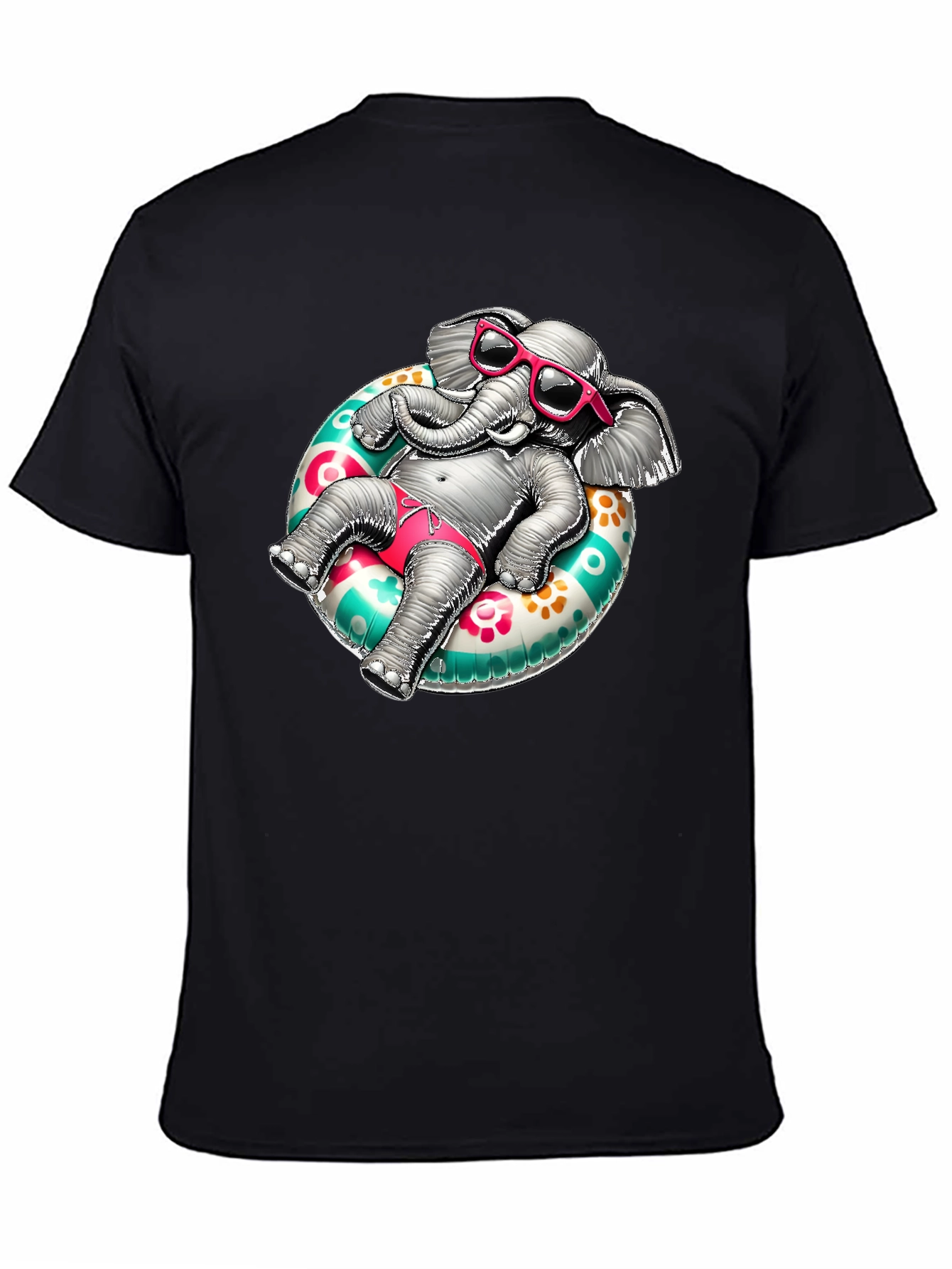 Elephant in Float T-Shirt - Summer Style