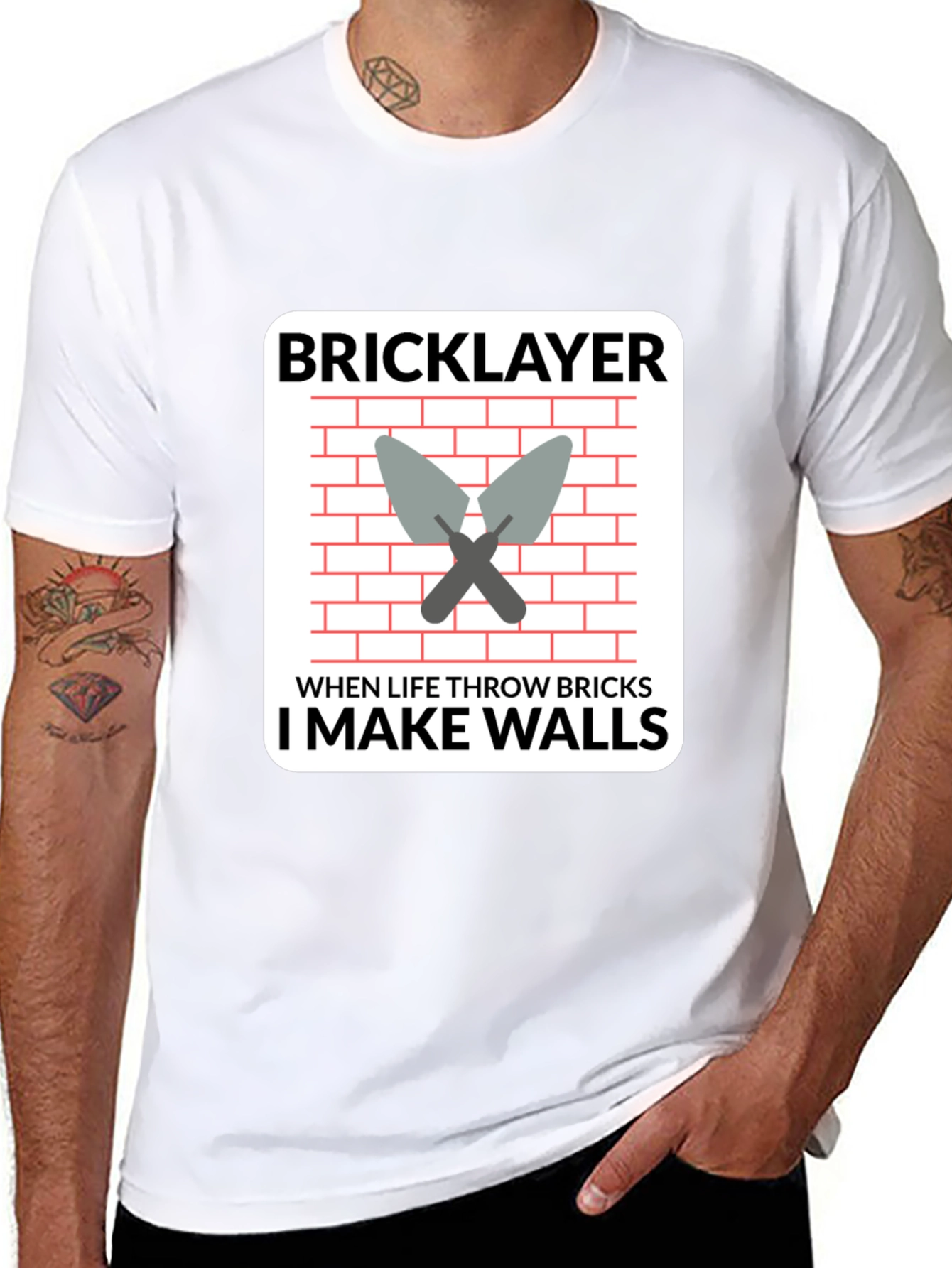Bricklayer T-Shirt - I Make Walls Funny Job Tee