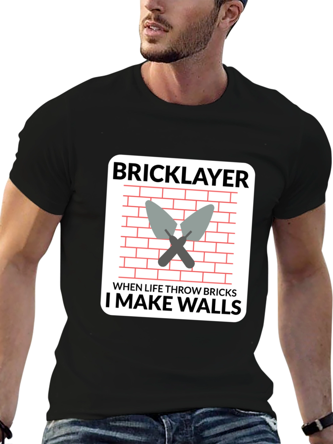 Bricklayer T-Shirt - I Make Walls Funny Job Tee