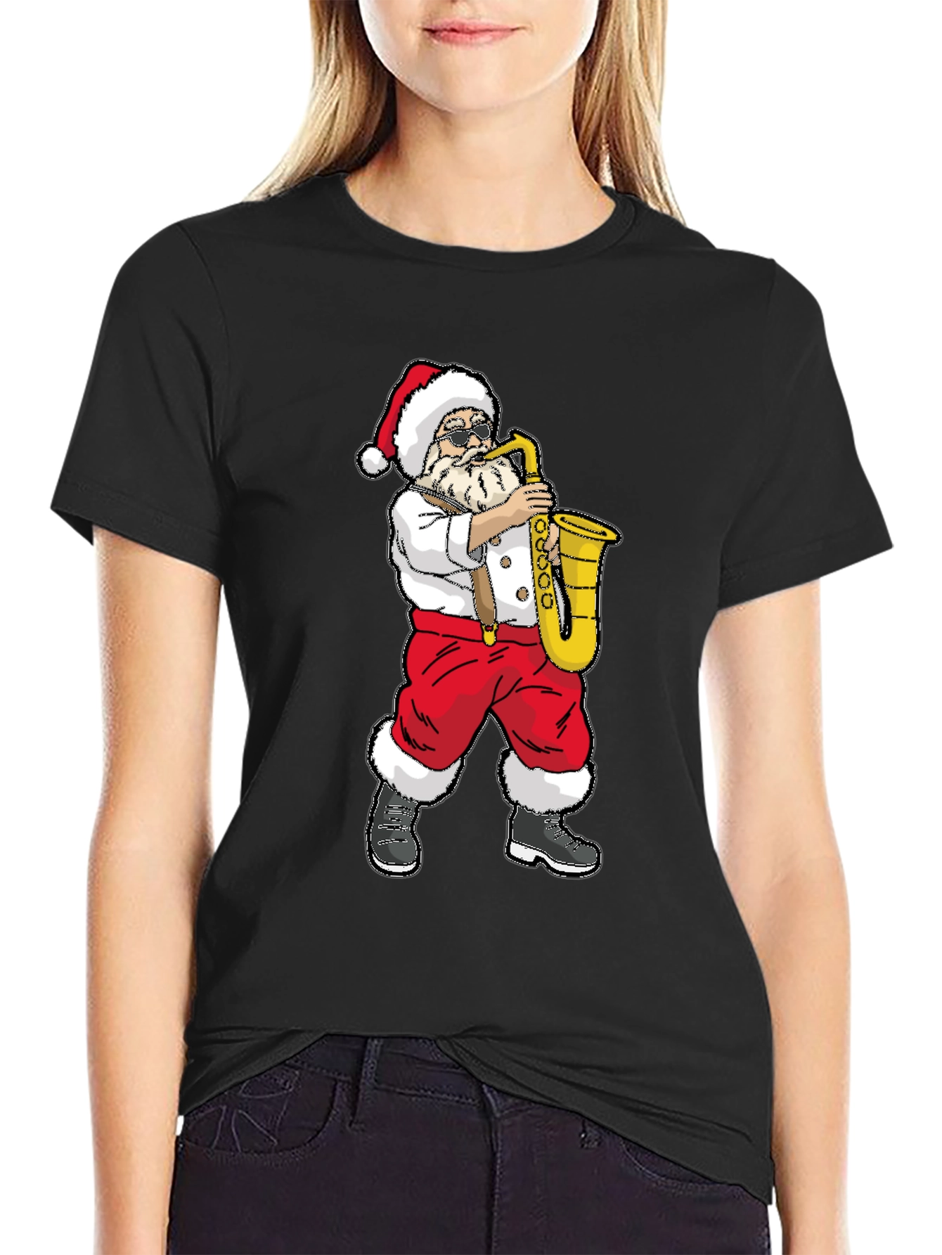 Santa Saxophone Graphic Tee
