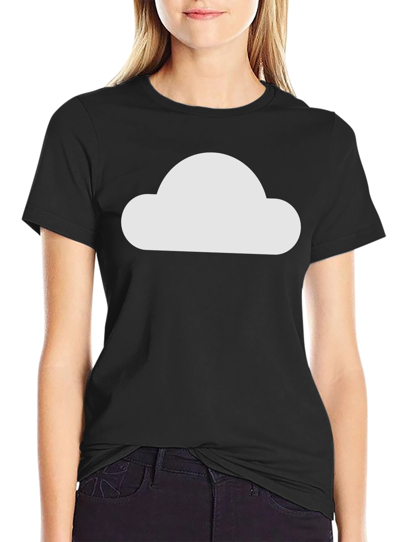 Cloud Graphic Black T-Shirt - Modern Style