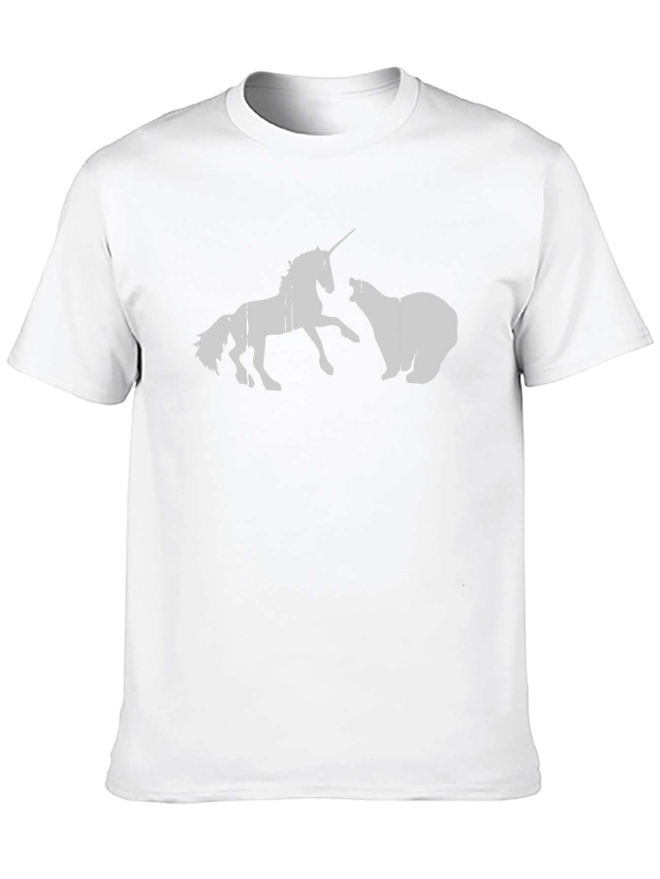 Unicorn vs Bear Graphic T-Shirt