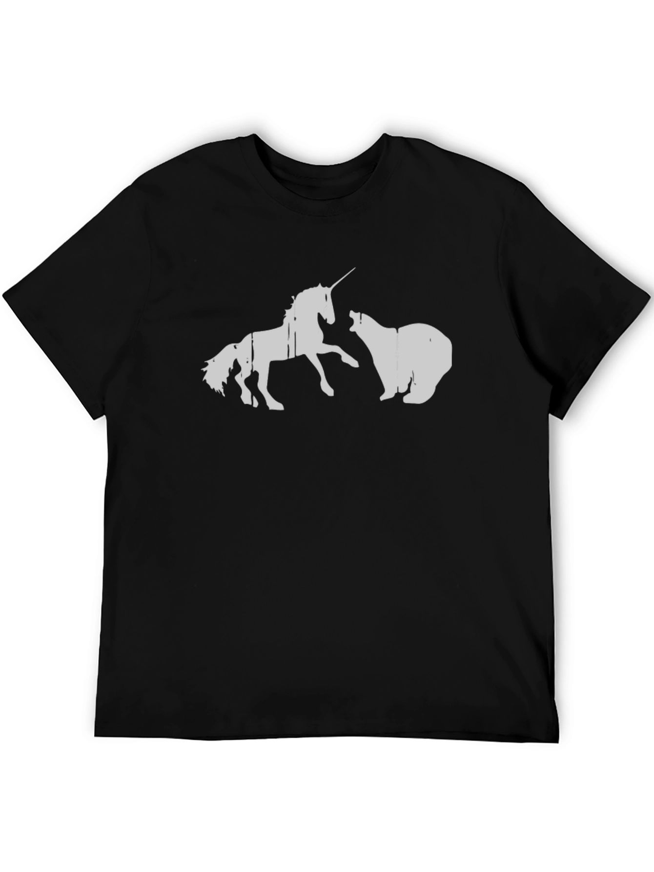 Unicorn vs Bear Graphic T-Shirt