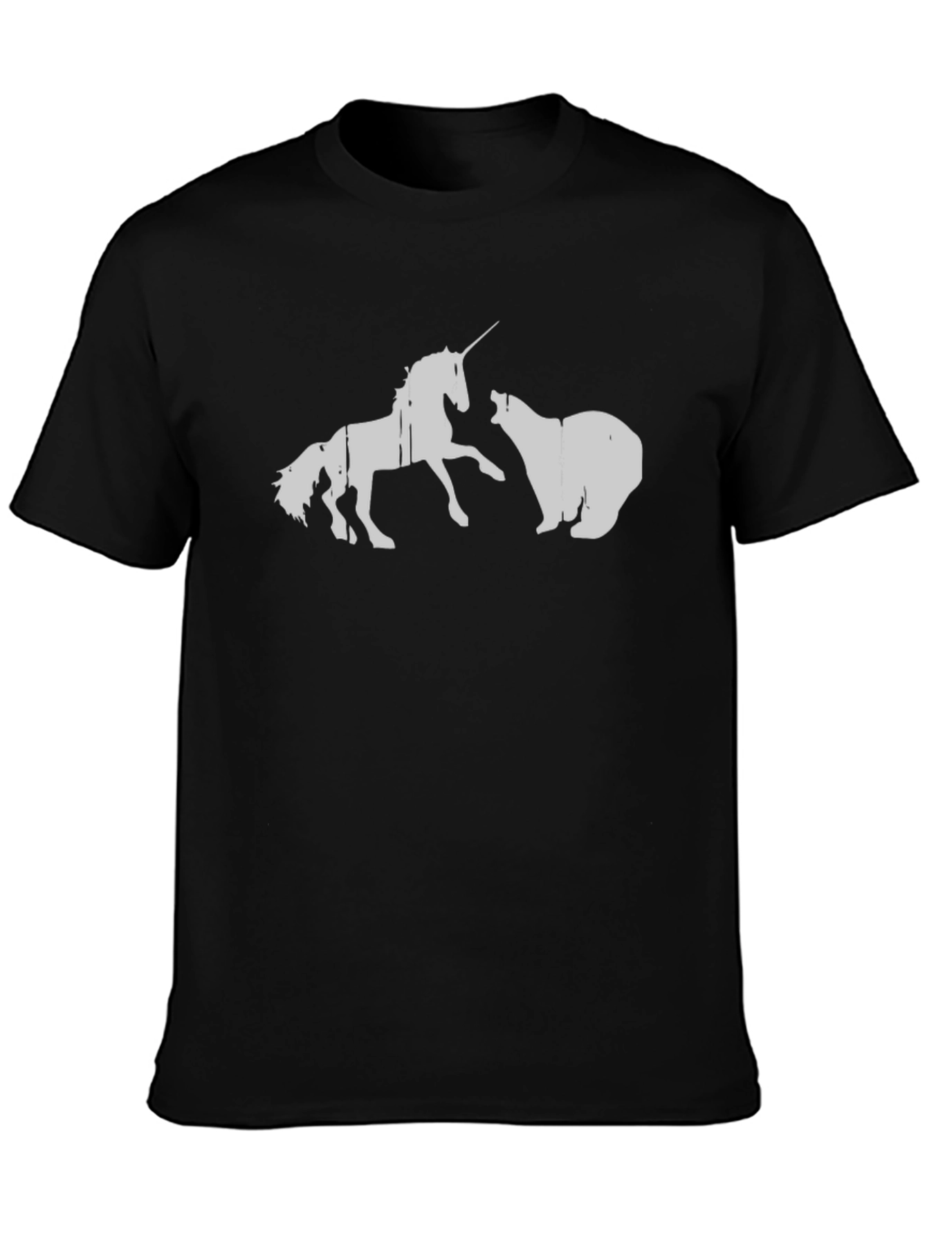 Unicorn vs Bear Graphic T-Shirt